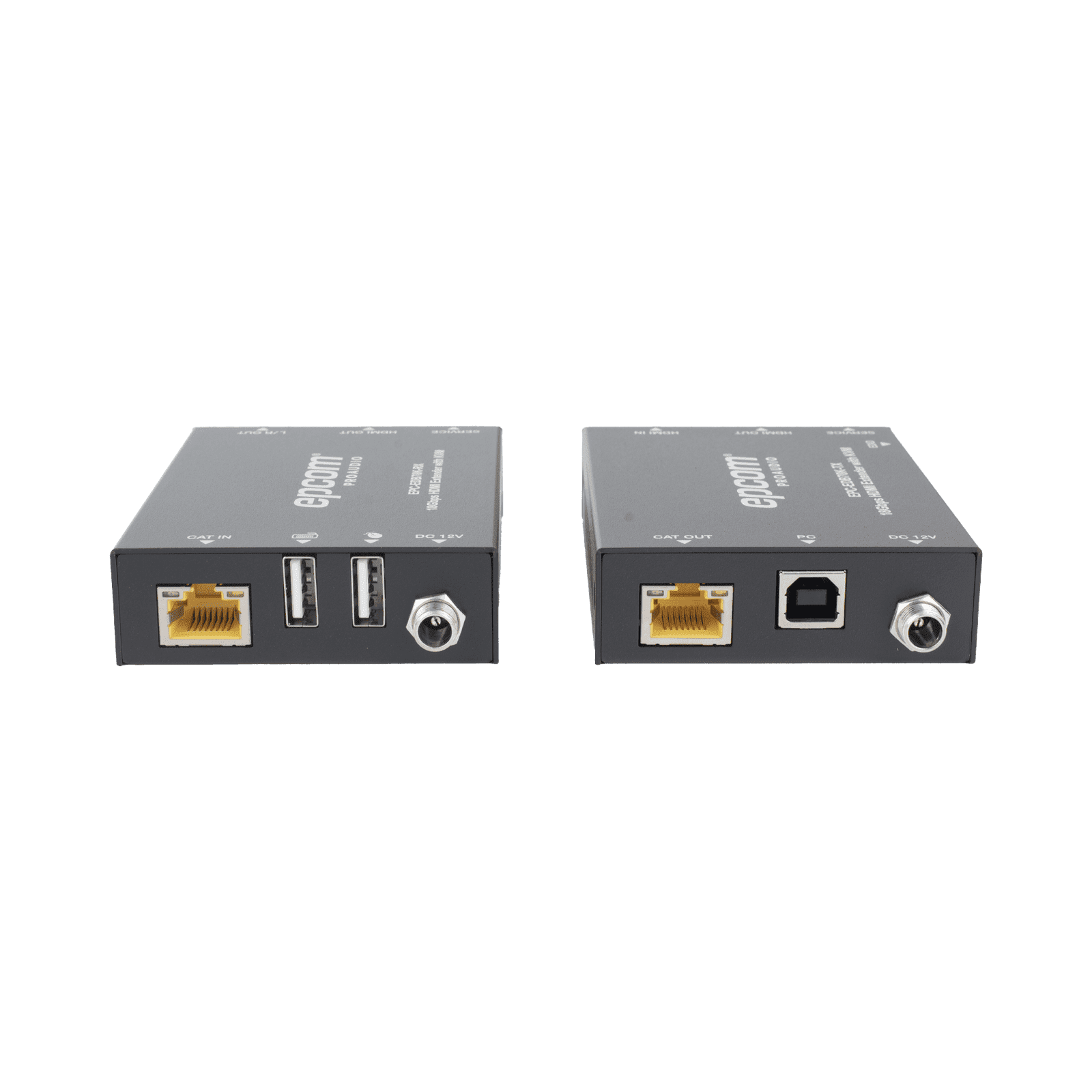 Kit Extensor HDMI con KVM | 70m | 4K2K@60Hz | 4:4:4 | HDMI2.0b y HDCP 2.2 | Salida de Audio 3.5mm | Admite PoC | Admite USB 1.1 EPC-EDB70K - EPCOM PROAUDIO