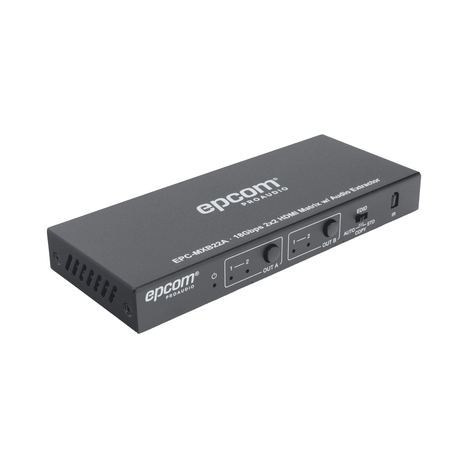 Matricial HDMI | 2×2 | 4K2K@60Hz | HDR | YCbCr 4:4:4 | EDID Auto | Extractor de Audio | Salida de audio análoga y digitalizados | HDCP 2.2 | 18 Gbps EPC-MXB22A - EPCOM PROAUDIO
