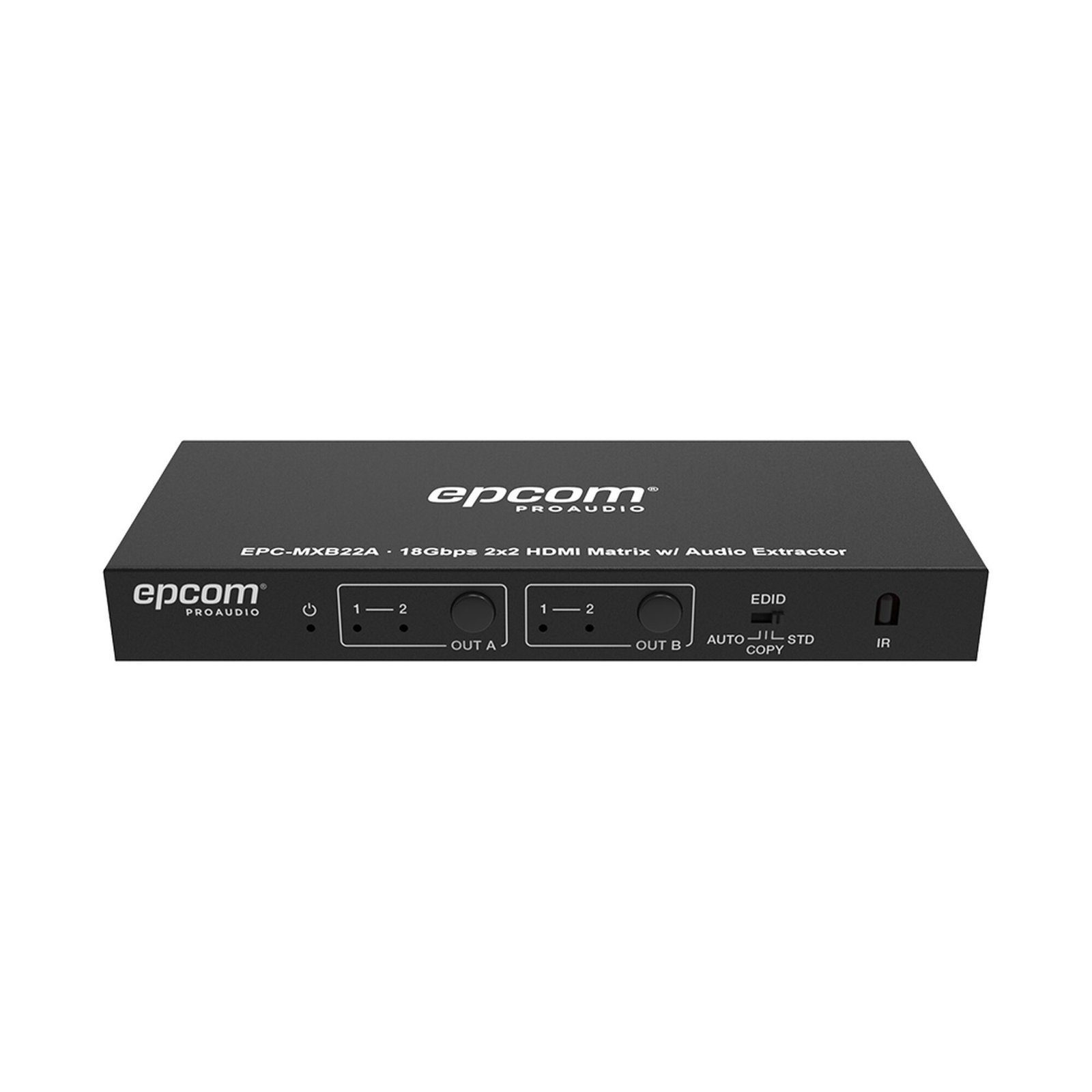 Matricial HDMI | 2×2 | 4K2K@60Hz | HDR | YCbCr 4:4:4 | EDID Auto | Extractor de Audio | Salida de audio análoga y digitalizados | HDCP 2.2 | 18 Gbps EPC-MXB22A - EPCOM PROAUDIO