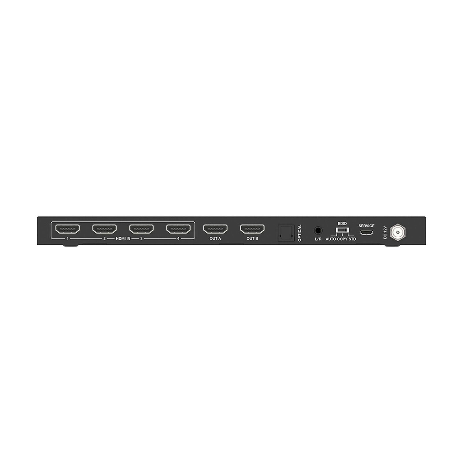 Matricial HDMI | 4×2 | 4K2K@60Hz | HDR | YCbCr 4:4:4 | EDID Auto | Extractor de Audio | Salida de audio análoga y digitalizados | HDCP 2.2 | 18 Gbps EPC-MXB42A - EPCOM PROAUDIO