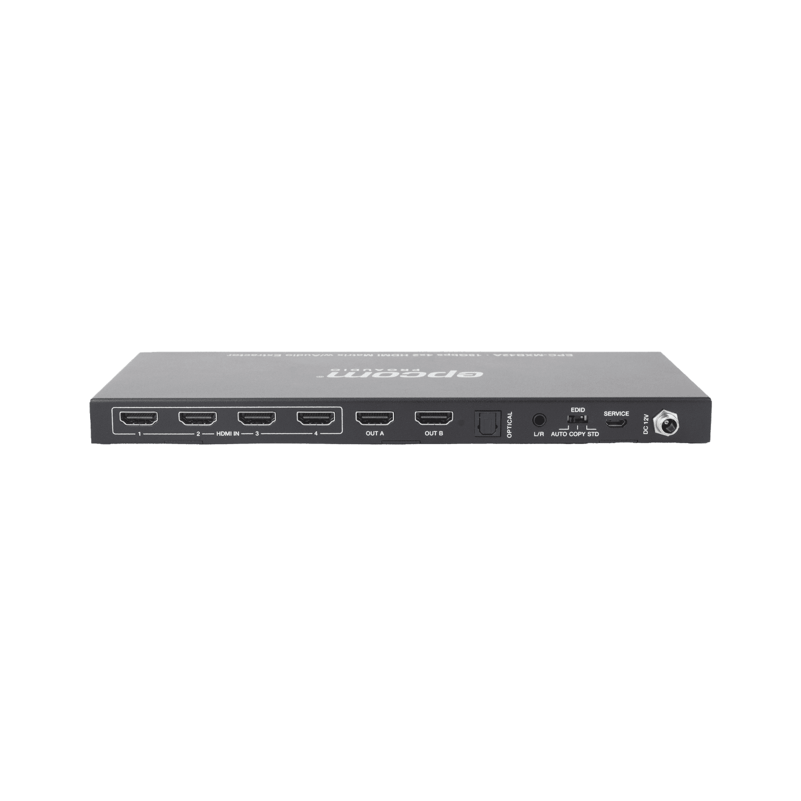 Matricial HDMI | 4×2 | 4K2K@60Hz | HDR | YCbCr 4:4:4 | EDID Auto | Extractor de Audio | Salida de audio análoga y digitalizados | HDCP 2.2 | 18 Gbps EPC-MXB42A - EPCOM PROAUDIO