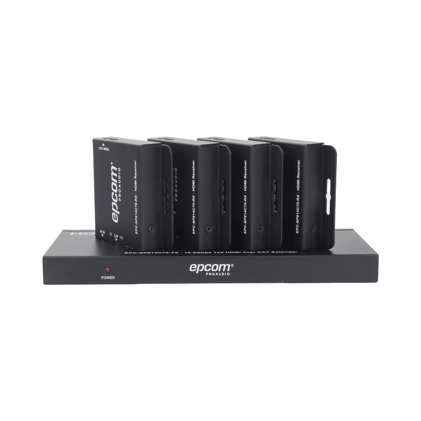 Splitter HDMI 1×4 | Extensor HDMI | 4K@30Hz 40m | 1080p@60Hz 70m | Función PoC | 4:4:4 EPC-SP914C70 - EPCOM PROAUDIO
