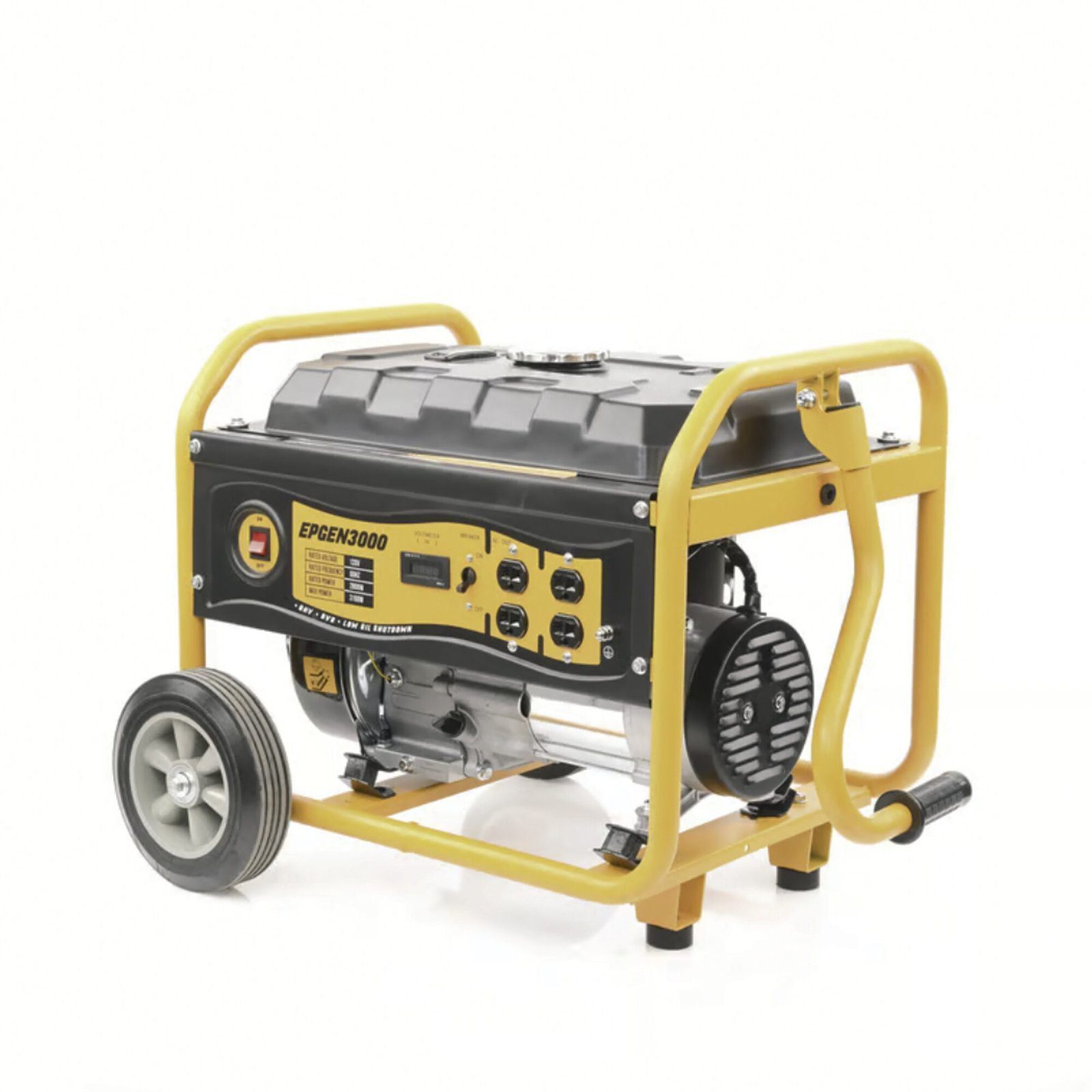 Generador a Gasolina / Planta de Emergencia 3kW, 110Vca, Encendido de Jalón, Jaula con Ruedas para Fácil Traslado EPGEN3000 - EPCOM POWERLINE