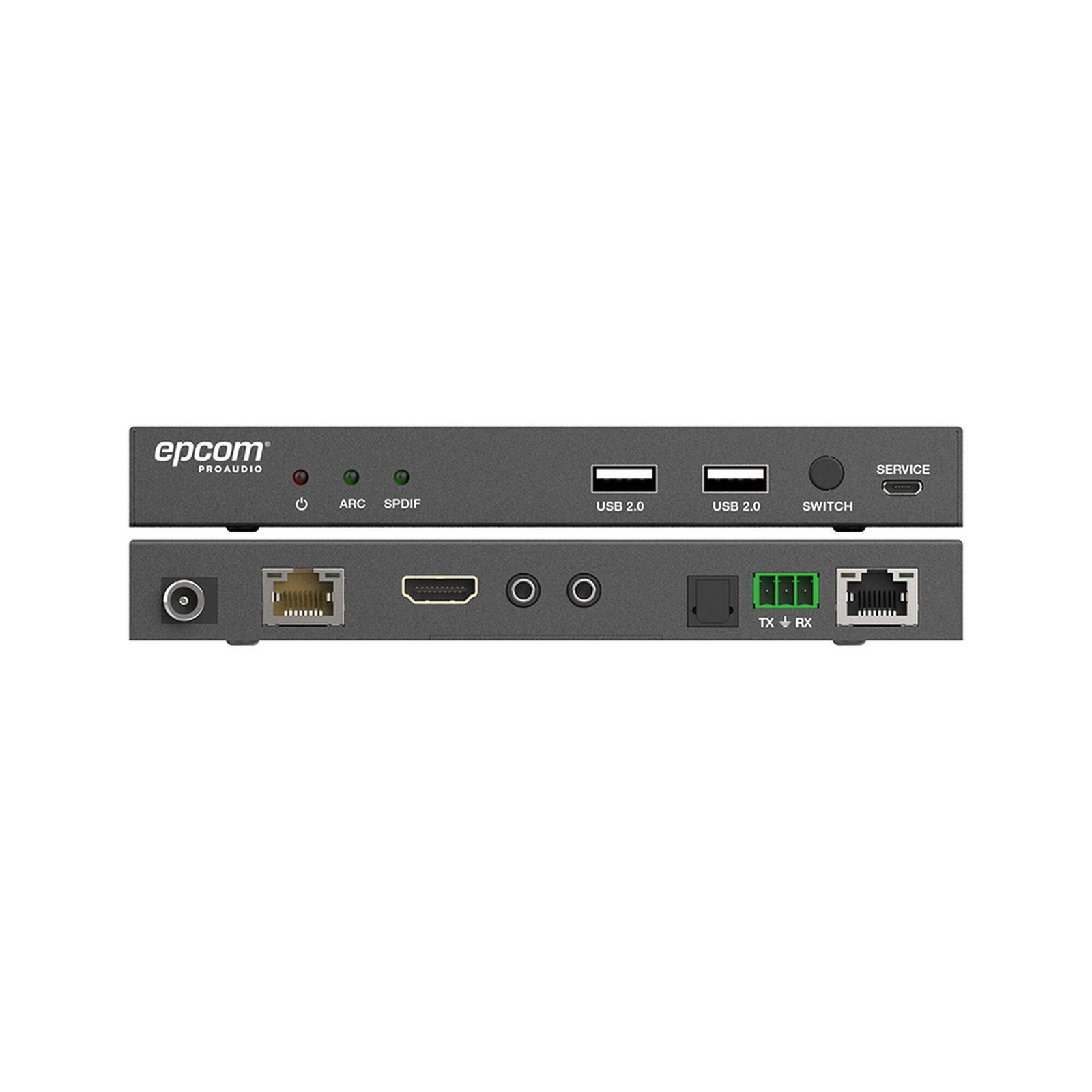 Kit Extensor HDMI | 4K2K@60HZ | HDR 4:4:4 | HDBaseT | 100M | Salida de Audio | HDCP 2.2 | IR Bidireccional | Admite la función USB KVM EPP-EHB100AU - EPCOM PROAUDIO