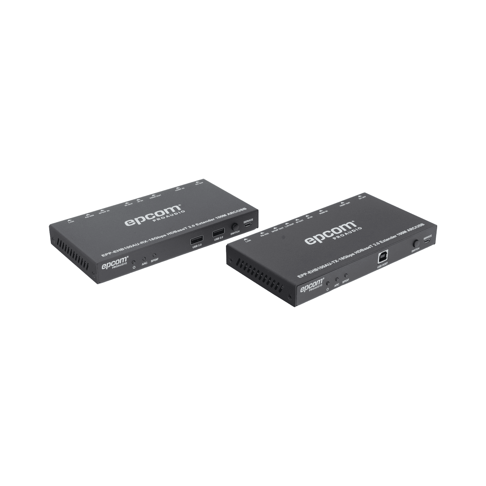 Kit Extensor HDMI | 4K2K@60HZ | HDR 4:4:4 | HDBaseT | 100M | Salida de Audio | HDCP 2.2 | IR Bidireccional | Admite la función USB KVM EPP-EHB100AU - EPCOM PROAUDIO