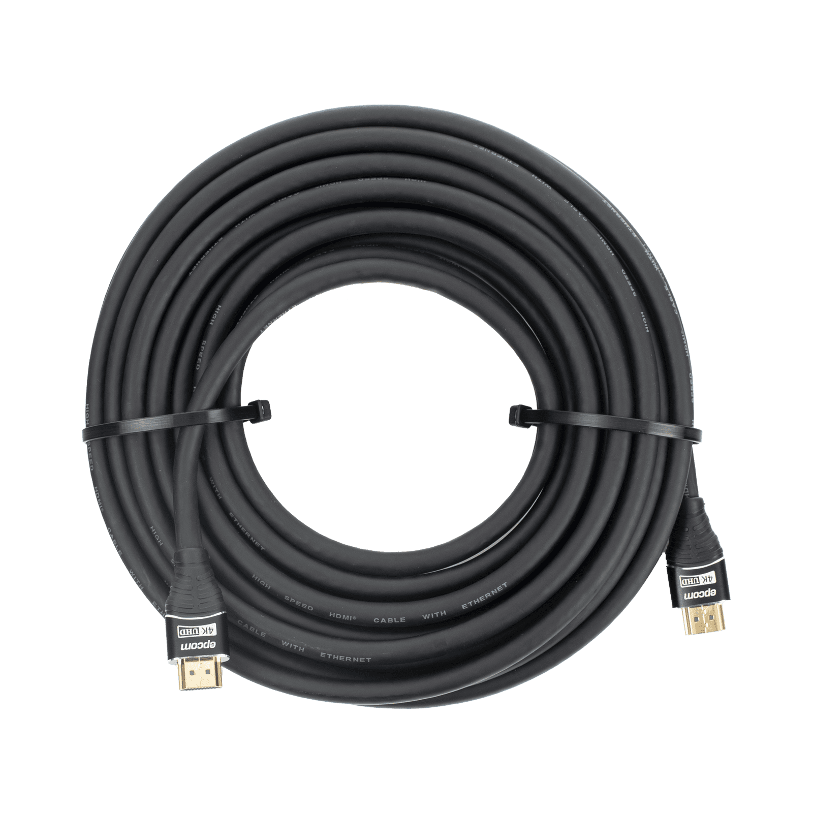 Cable HDMI de 10m | Alta Definición | Longitud | Version 2.0 | Alta velocidad 18Gbps | 4K@60Hz | Conectores Chapados en Oro | Tipo Redondo EP-RH-4K-10M - EPCOM PROAUDIO