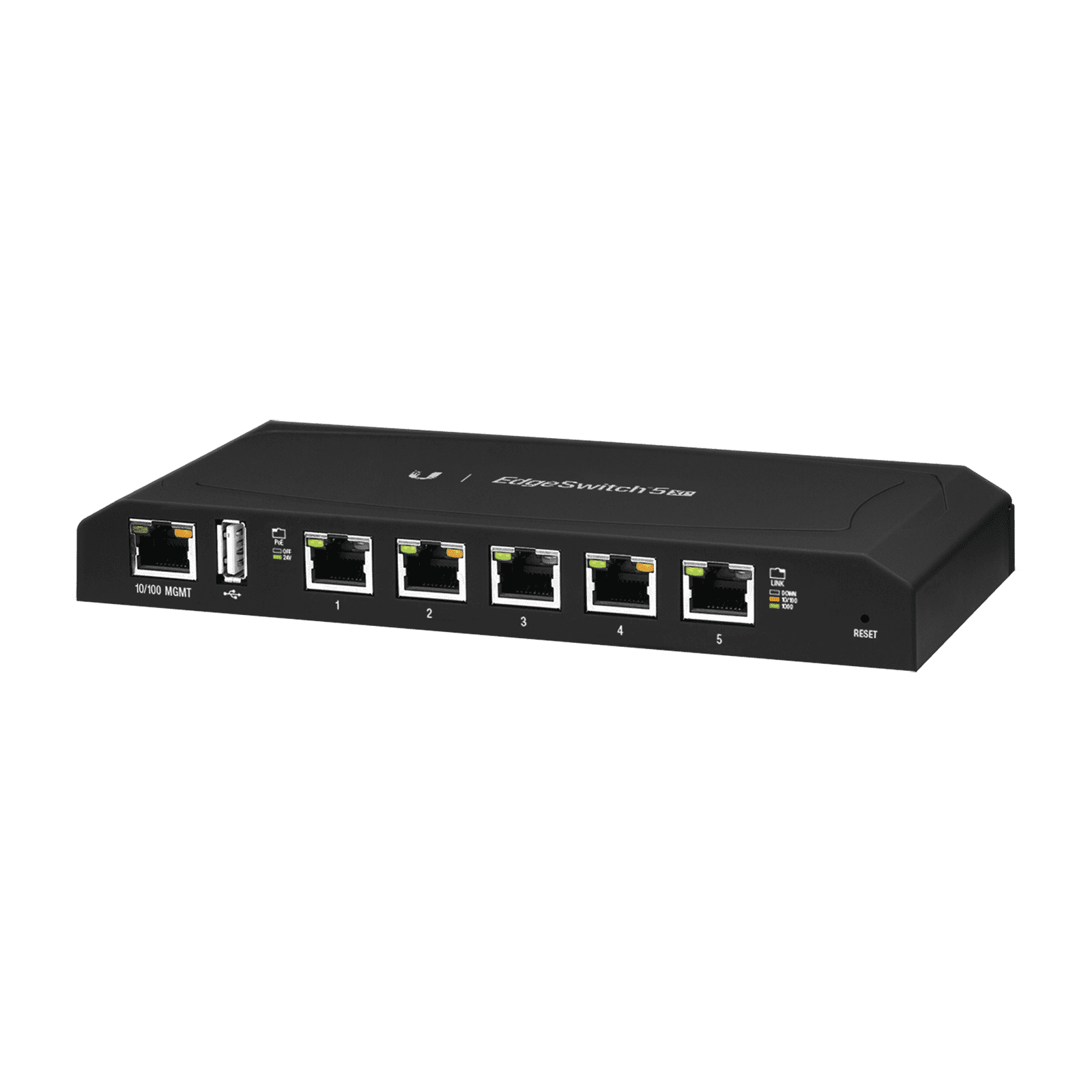 EdgeSwitch 5XP Administrable de 5 Puertos Gigabit PoE de 24 V Pasivo, con funciones avanzadas de Capa 2 ES-5XP - UBIQUITI NETWORKS