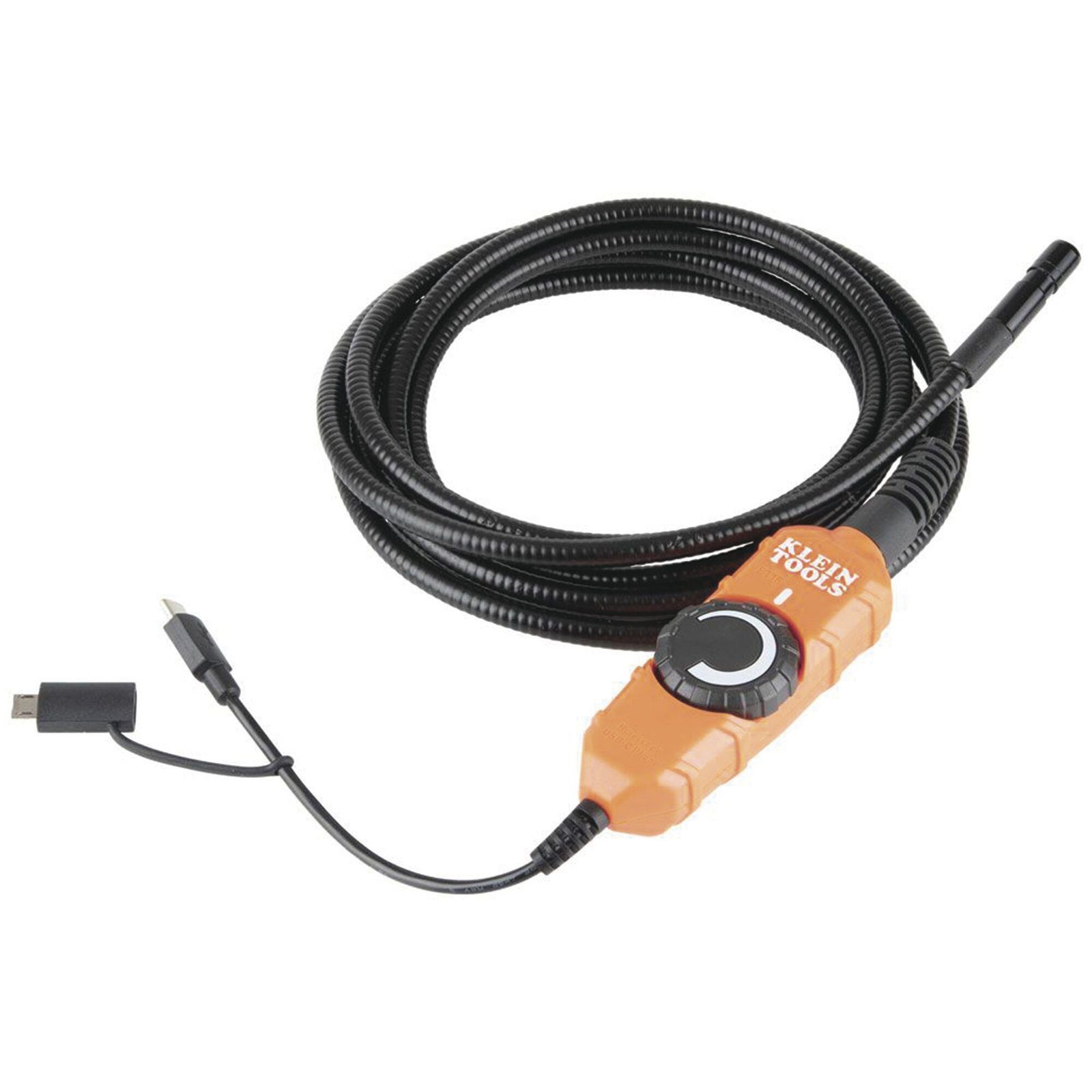 Cámara Boroscopio de Inspección con Conexión para Dispositivos Android®. Cuello de Cisne Blindado de 10′ (3 m) y 6 Luces LED ET16 - KLEIN TOOLS