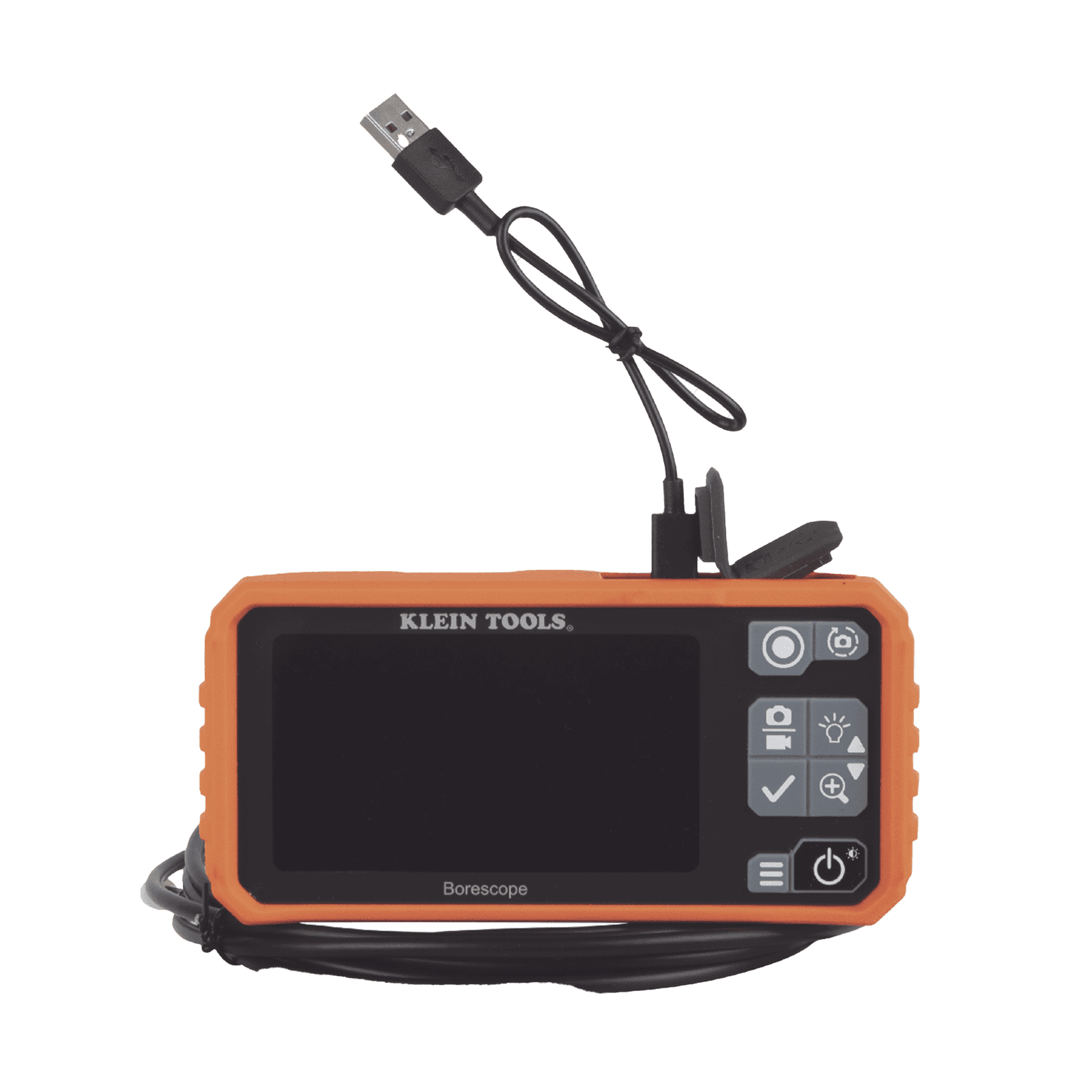 Cámara Boroscopio de Inspección 5.5mm 720p USB-C, LCD 4.3″ Color, Cuello de Cisne Nylon de 10′ (3m) con Imán, Espejo, 6 LED´s. Batería Io-Li Recargable. Ideal en Electricidad, HVAC, Plomería y Aviación ET17 - KLEIN TOOLS