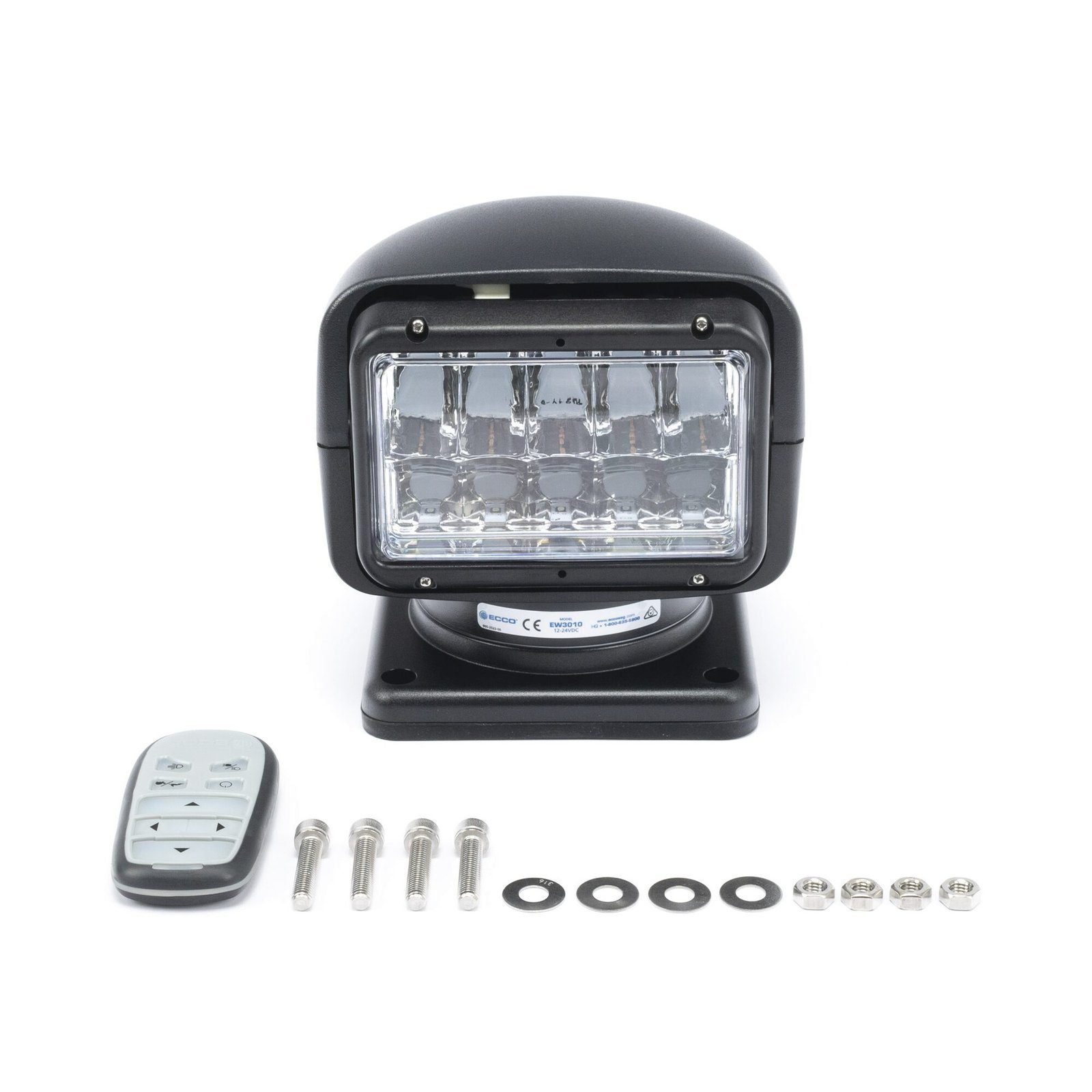 Faro Buscador, 7040 lúmenes, Color Negro, Uso Rudo, Multifuncional, Luz Clara EW-3010 - ECCO