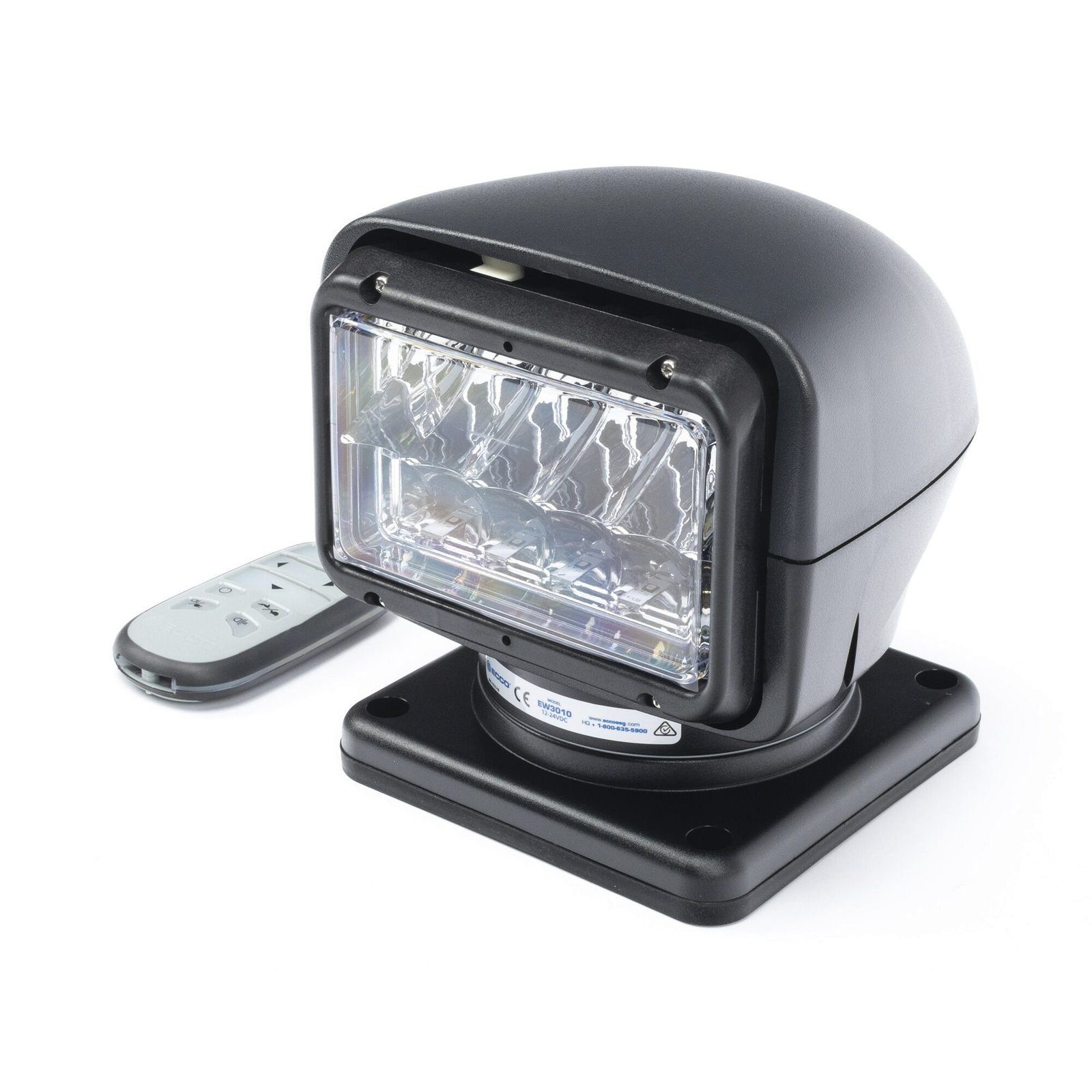Faro Buscador, 7040 lúmenes, Color Negro, Uso Rudo, Multifuncional, Luz Clara EW-3010 - ECCO