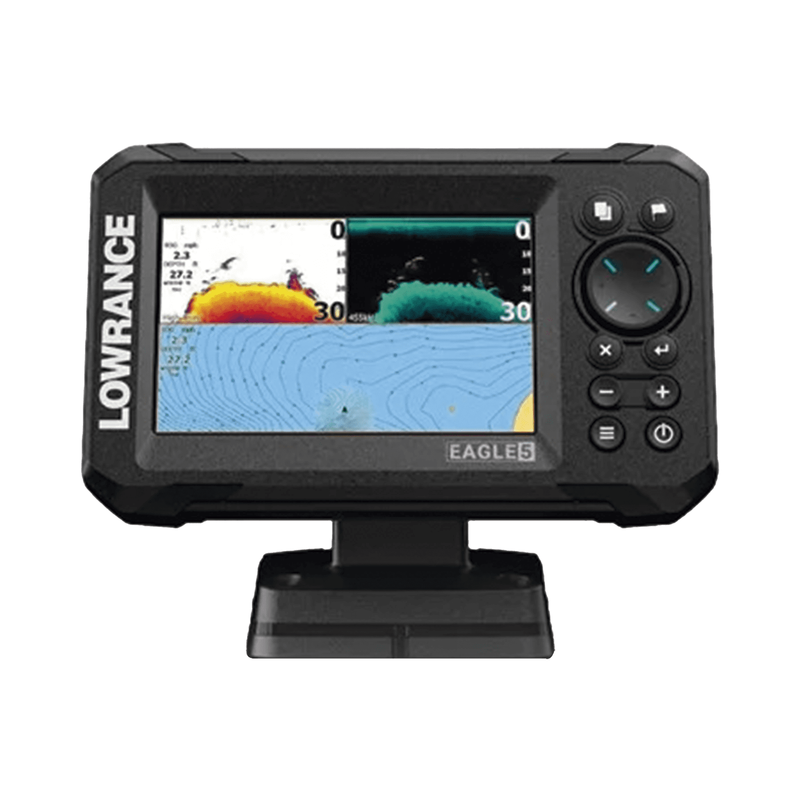Eagle-5 ecosonda en pantalla horizontal IPS de 5 pulgadas, incluye transductor skimmer 50/200 kHz 000-16310-001 - LOWRANCE