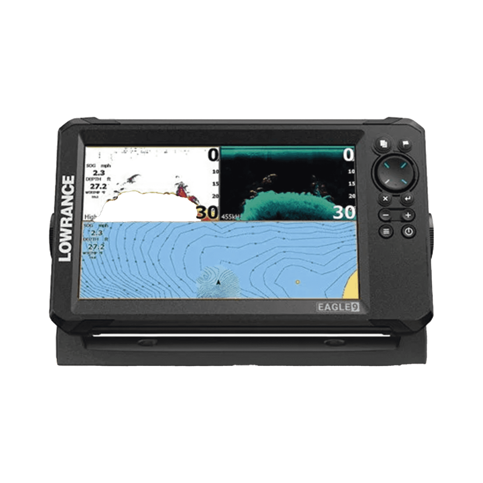 Eagle-9 ecosonda en pantalla horizontal IPS de 9 pulgadas, incluye transductor skimmer 50/200 kHz 000-16124-001 - LOWRANCE