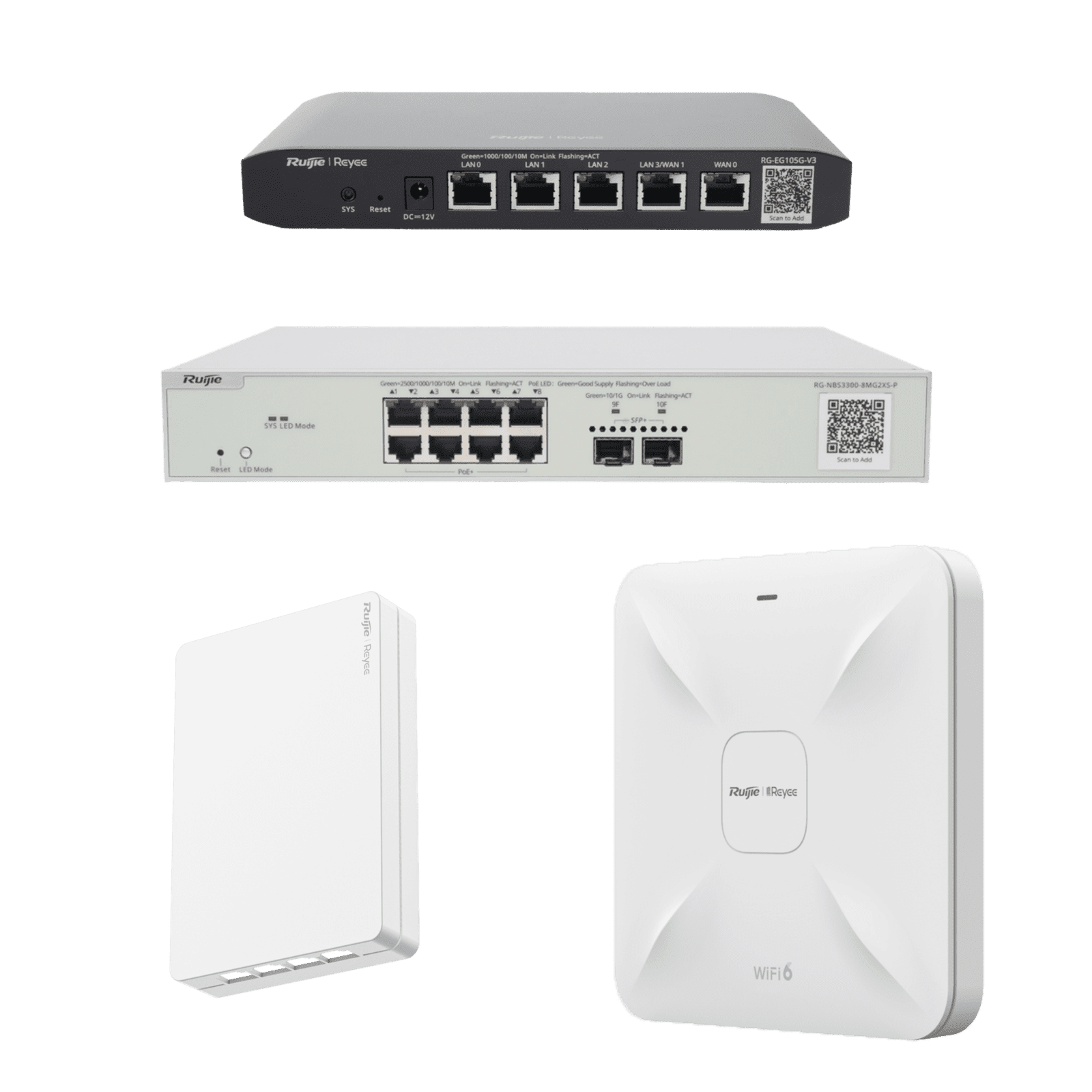 Equipos Ruijie DEMO Ideal para Probar Integraciones de Redes Business y Enterprise con WiFi 6 RG-DEMO-SME-W6 - RUIJIE