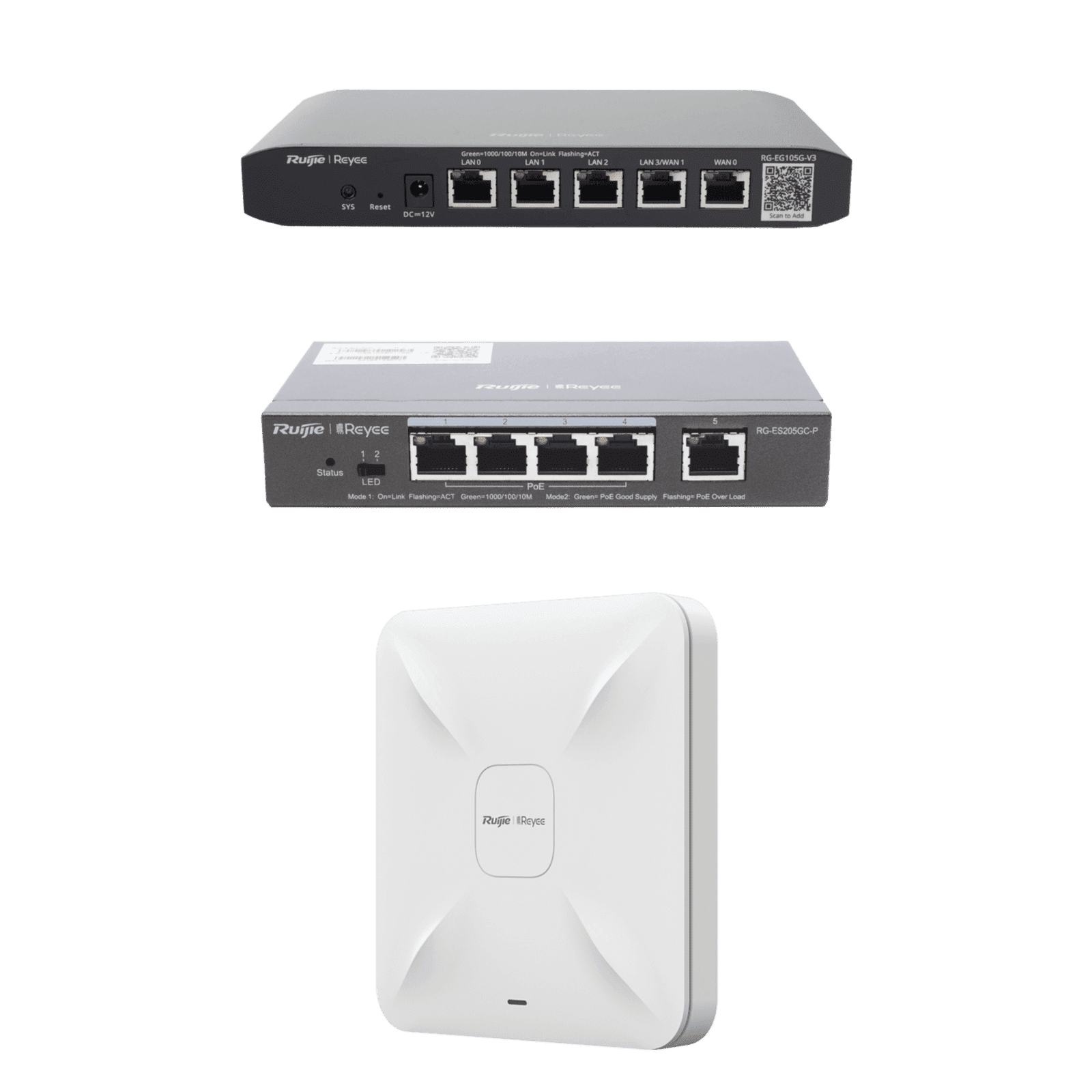 Equipos Ruijie DEMO Ideal para Probar Integraciones de Redes y WiFi 5 con CCTV RG-DEMO-CCTV-W5 - RUIJIE