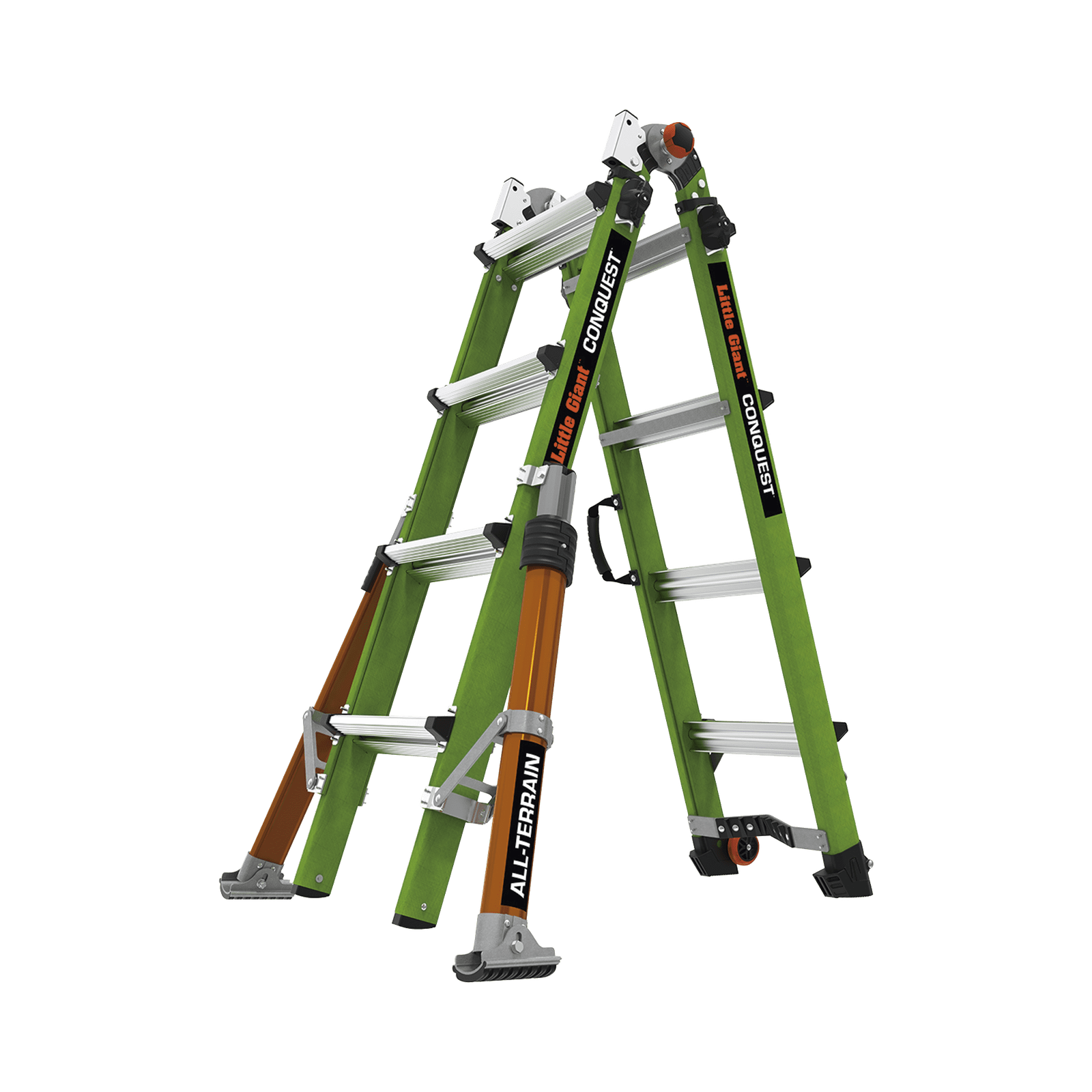 Escalera Multi-Posiciones de 6.7 m (22′) para Suelos Inclinados o con Desniveles. CONQUEST2.0 - Little Giant Ladder Systems
