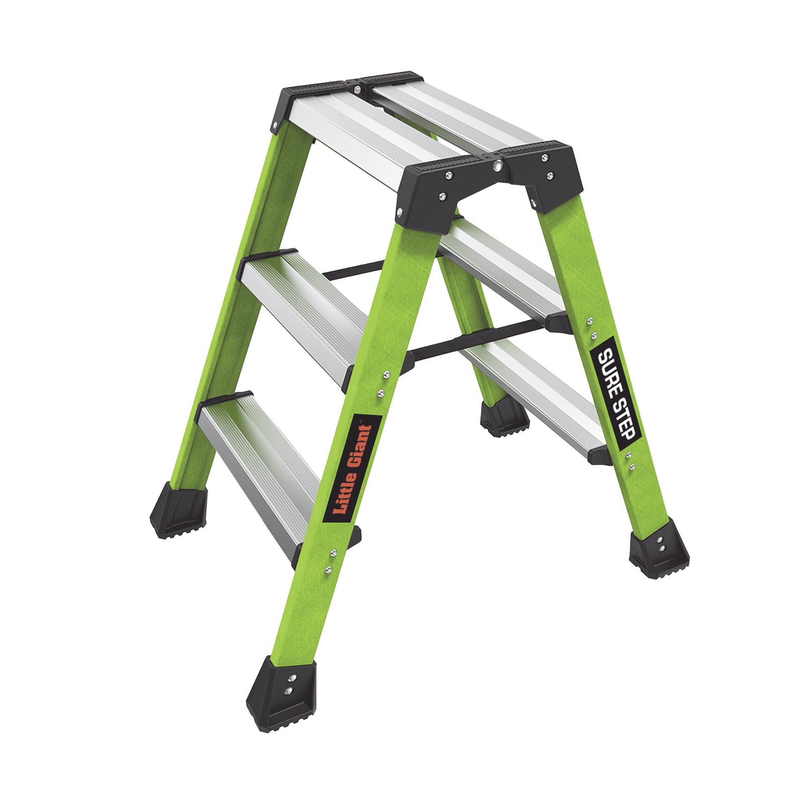 Escalera Plegable 2 Peldaños de Fibra de Vidrio / Tamaño 66 cm ( 2′ 2″). SURESTEP - Little Giant Ladder Systems