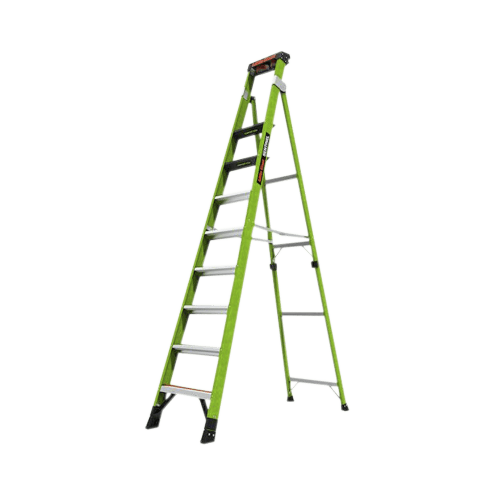 Escalera de 3.05 m Capacidad máxima de 170 Kg, inclinada, de fibra de vidrio con almohadilla de pared giratoria. SENTINEL10 - Little Giant Ladder Systems