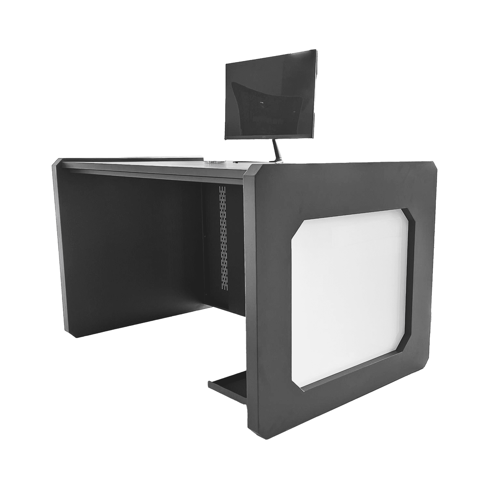 Escritorio Estación Mobiliaria Profesional de Monitoreo y Control / Videovigilancia / Acceso / Alarmas / Etc… / Metálica / Color Gris Oxford DESK01/B - EPCOM INDUSTRIAL