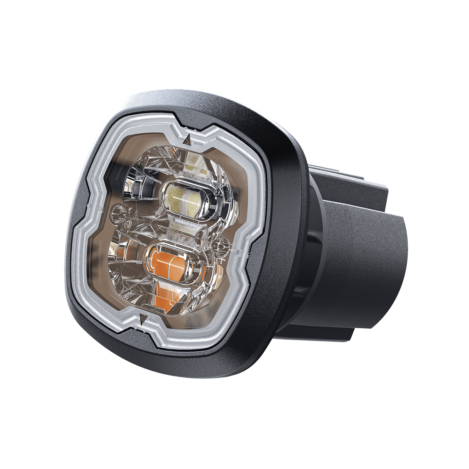 Estrobo Oculto, 6 LED, rojo/azul, SAE Clase I, Empotrable, lente transparente SPF16RB - SIGNALPRO