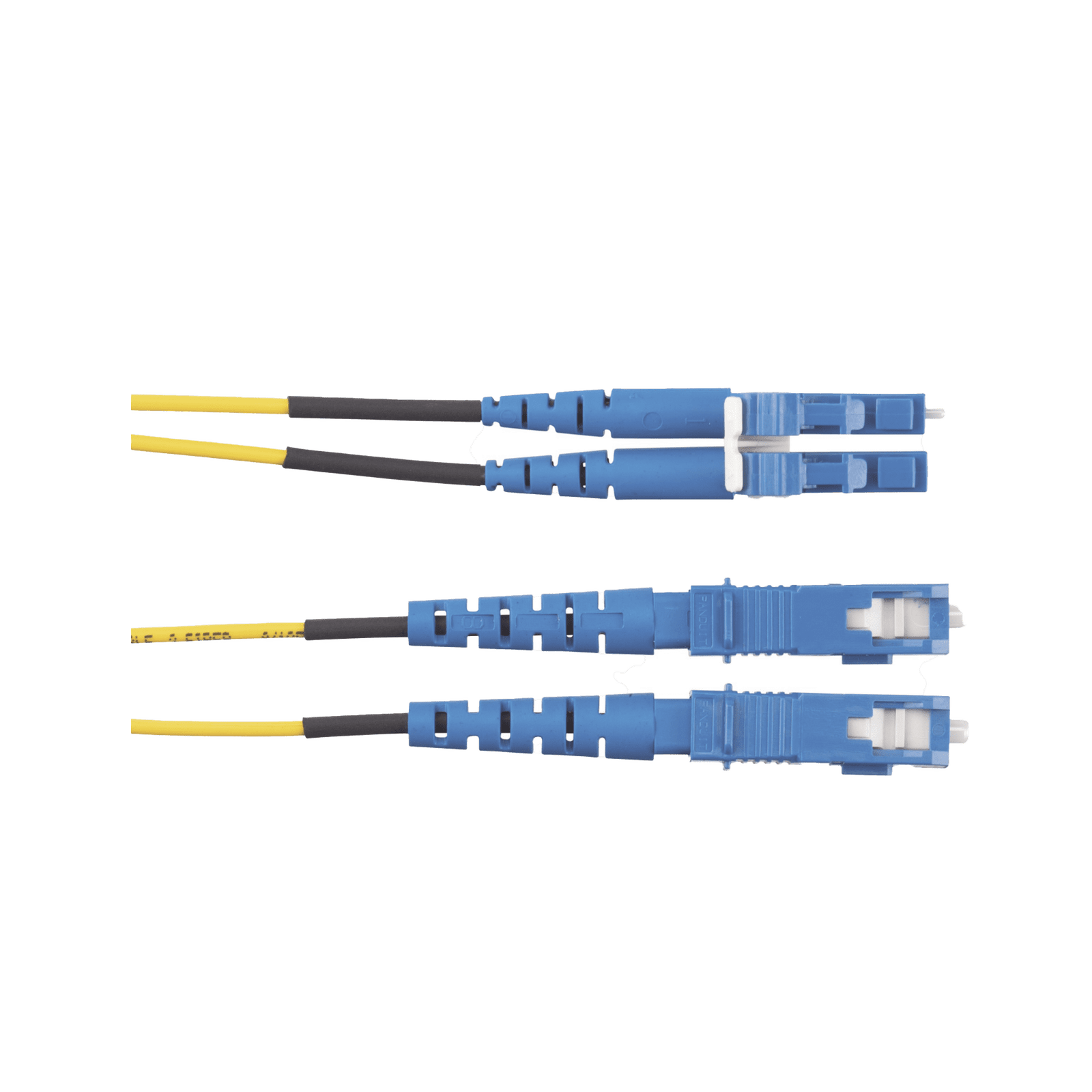 Jumper de Fibra Optica Monomodo 9/125 OS2, LC-SC Duplex, OFNR (Riser), Color Amarillo, 5 Metros F92ERLNSNSNM005 - PANDUIT