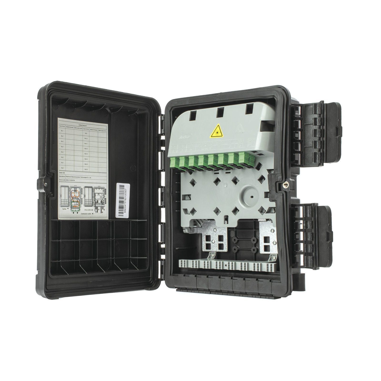 Cierre de Empalme para 20 fusiones de fibra óptica, Exterior, 16 acopladores SC/APC, IP65 “No incluye Splitter” FDP-420A-16 - FIBERHOME