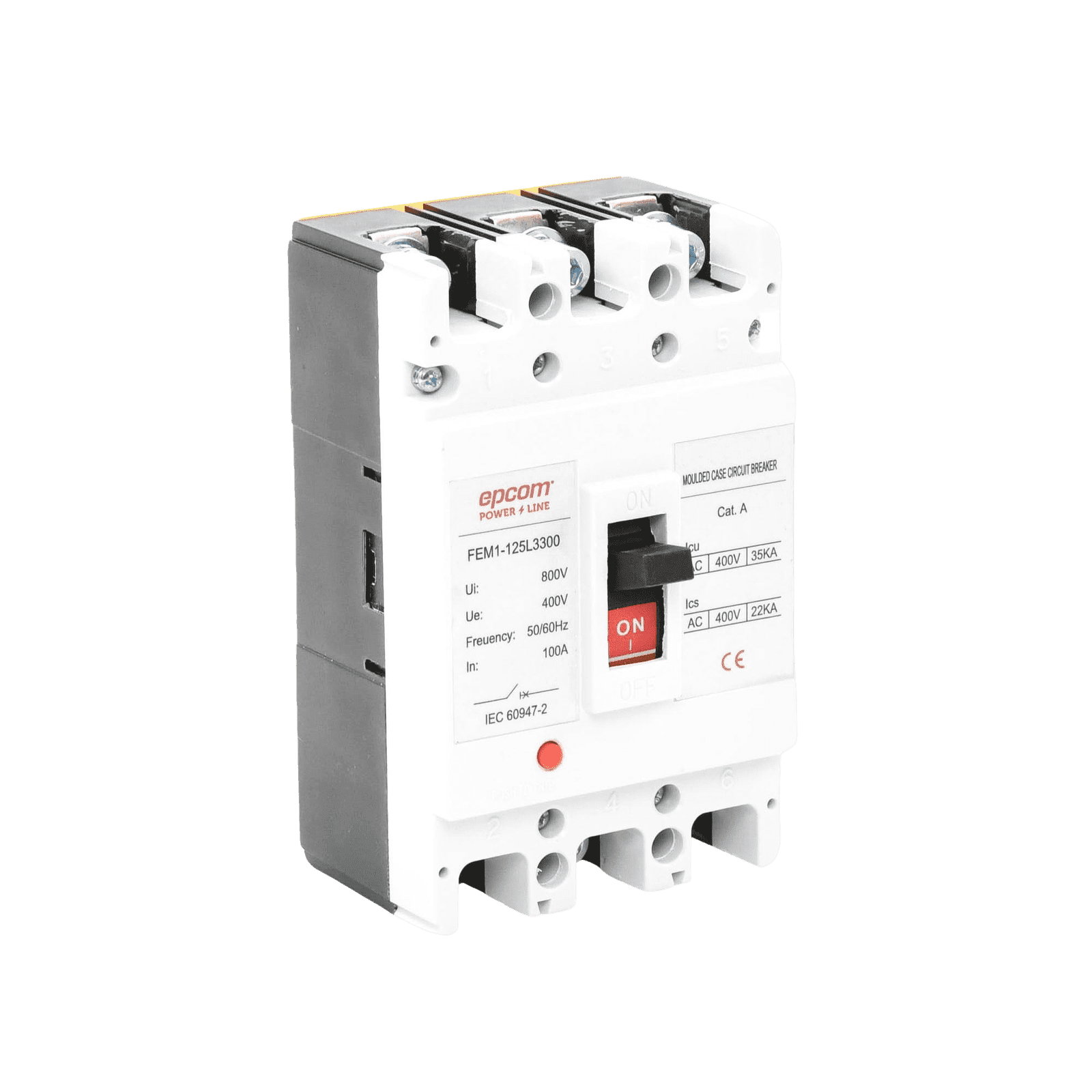 Protección Térmica/ Interruptor 3P, 100A, Corriente Alterna 690 V CA Trifásica. FEM11253P100A - EPCOM POWERLINE