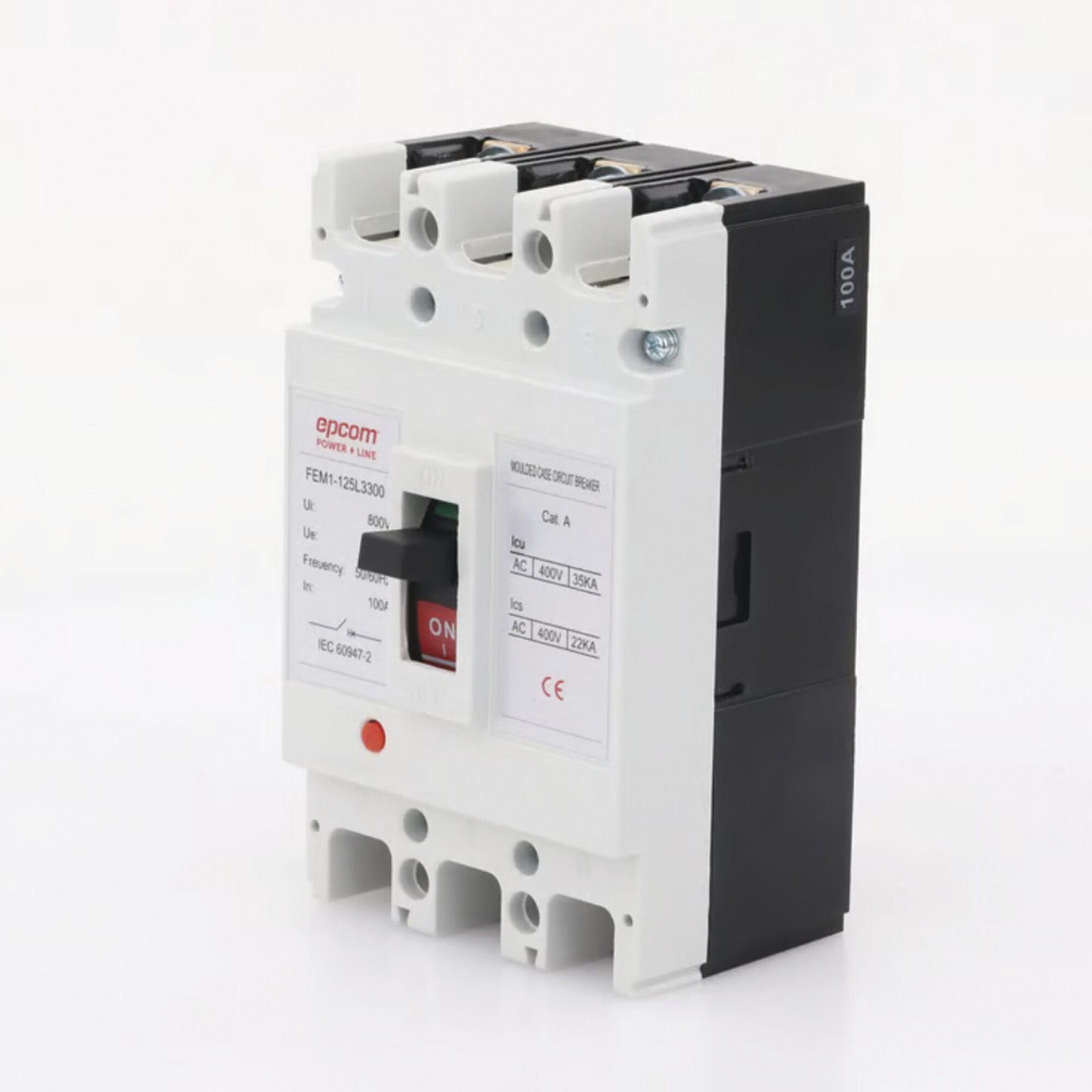 Protección Térmica/ Interruptor 3P, 100A, Corriente Alterna 690 V CA Trifásica. FEM11253P100A - EPCOM POWERLINE