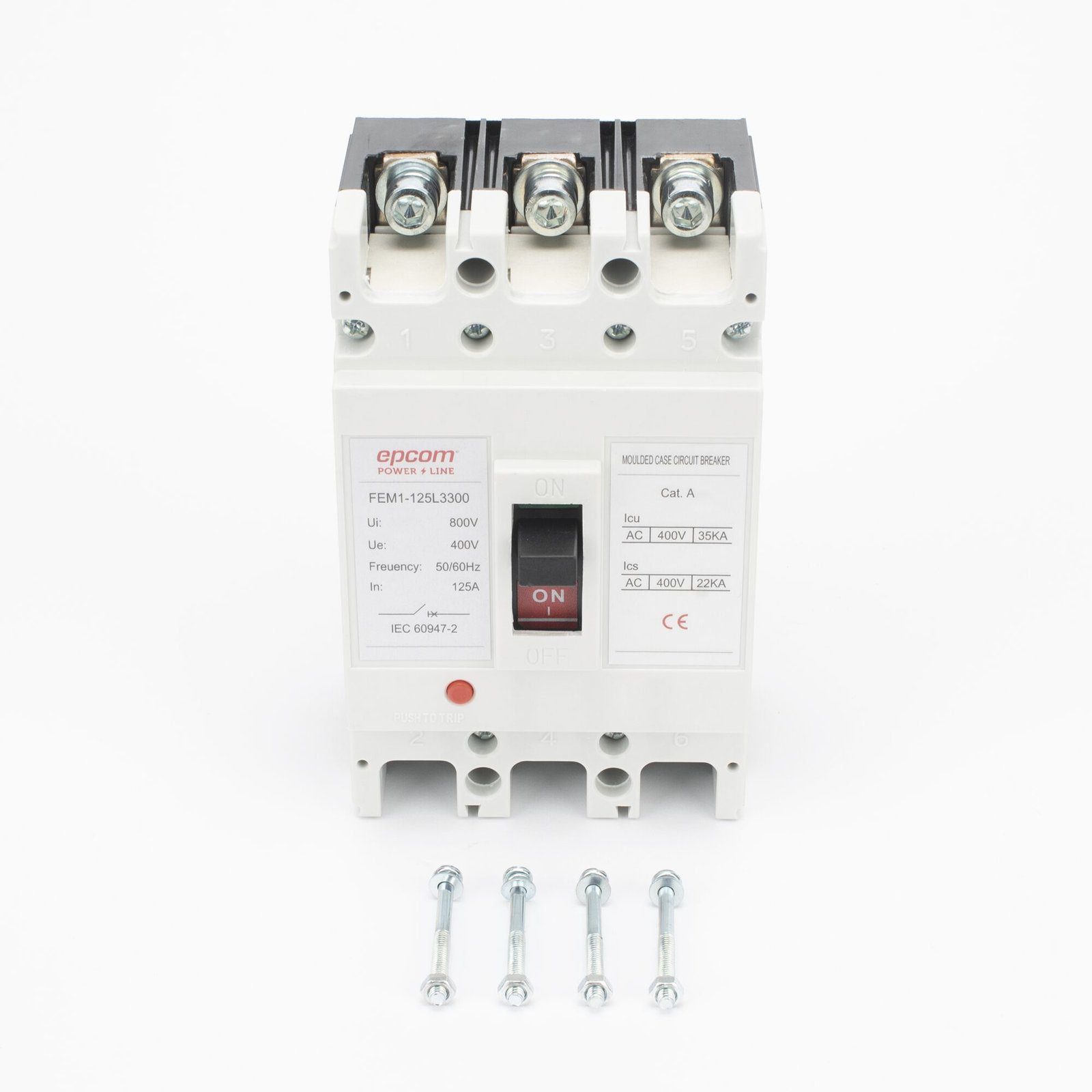 Protección Térmica/ Interruptor 3P, 100A, Corriente Alterna 690 V CA Trifásica. FEM11253P100A - EPCOM POWERLINE