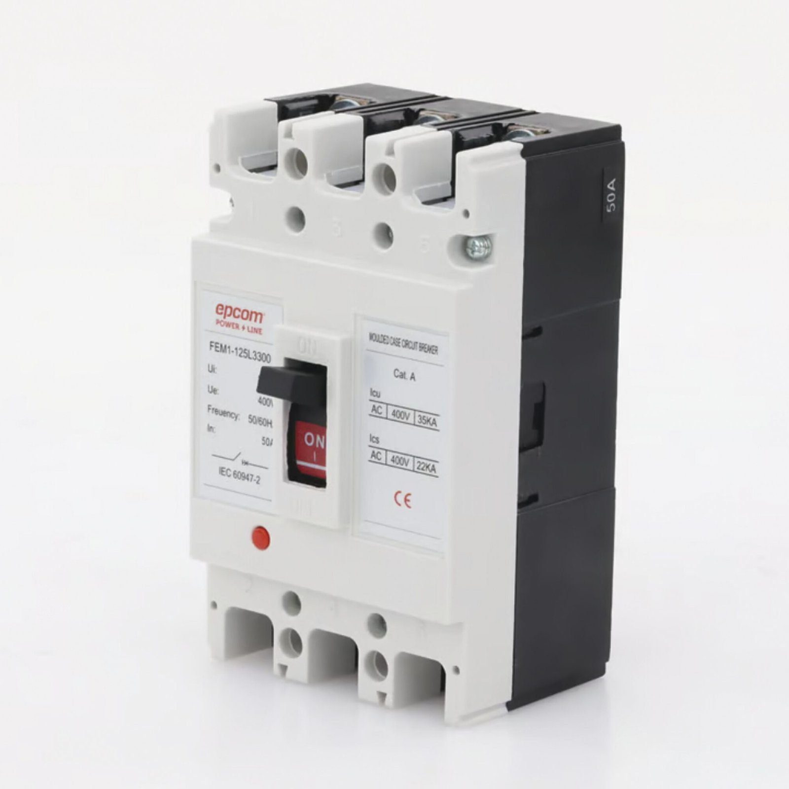 Protección Térmica 3P, 50A, Corriente Alterna 690 V CA Trifásica. FEM11253P50A - EPCOM POWERLINE