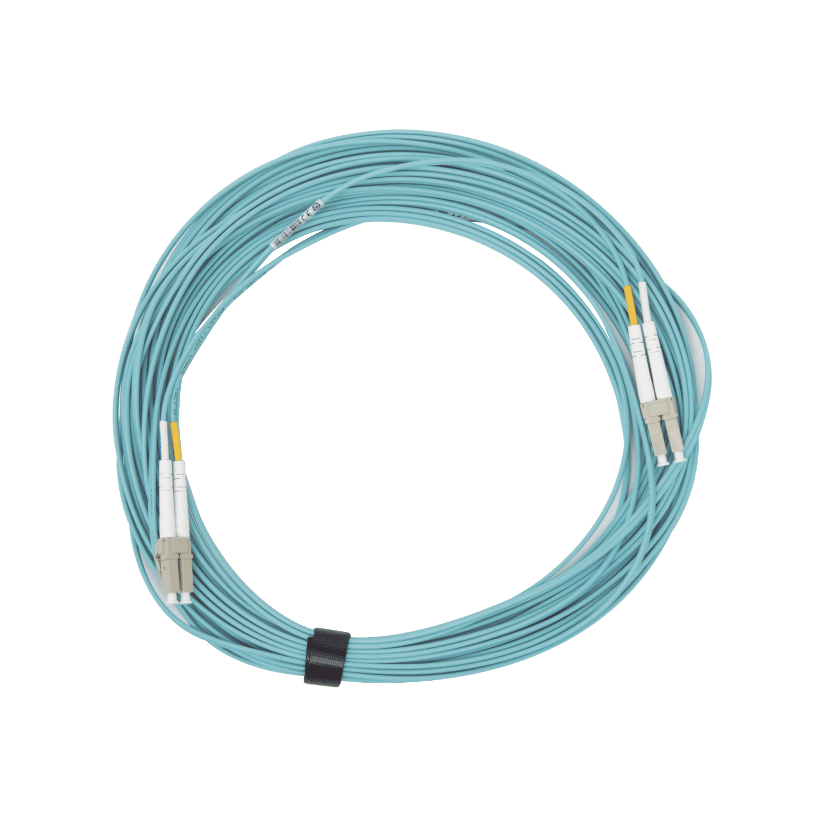 Jumper de Fibra Óptica Multimodo 50/125 XGLO OM3, LC-LC Duplex, OFNR, Color Aqua, 15 Metros FJ2-LCLC5L-15AQ - SIEMON