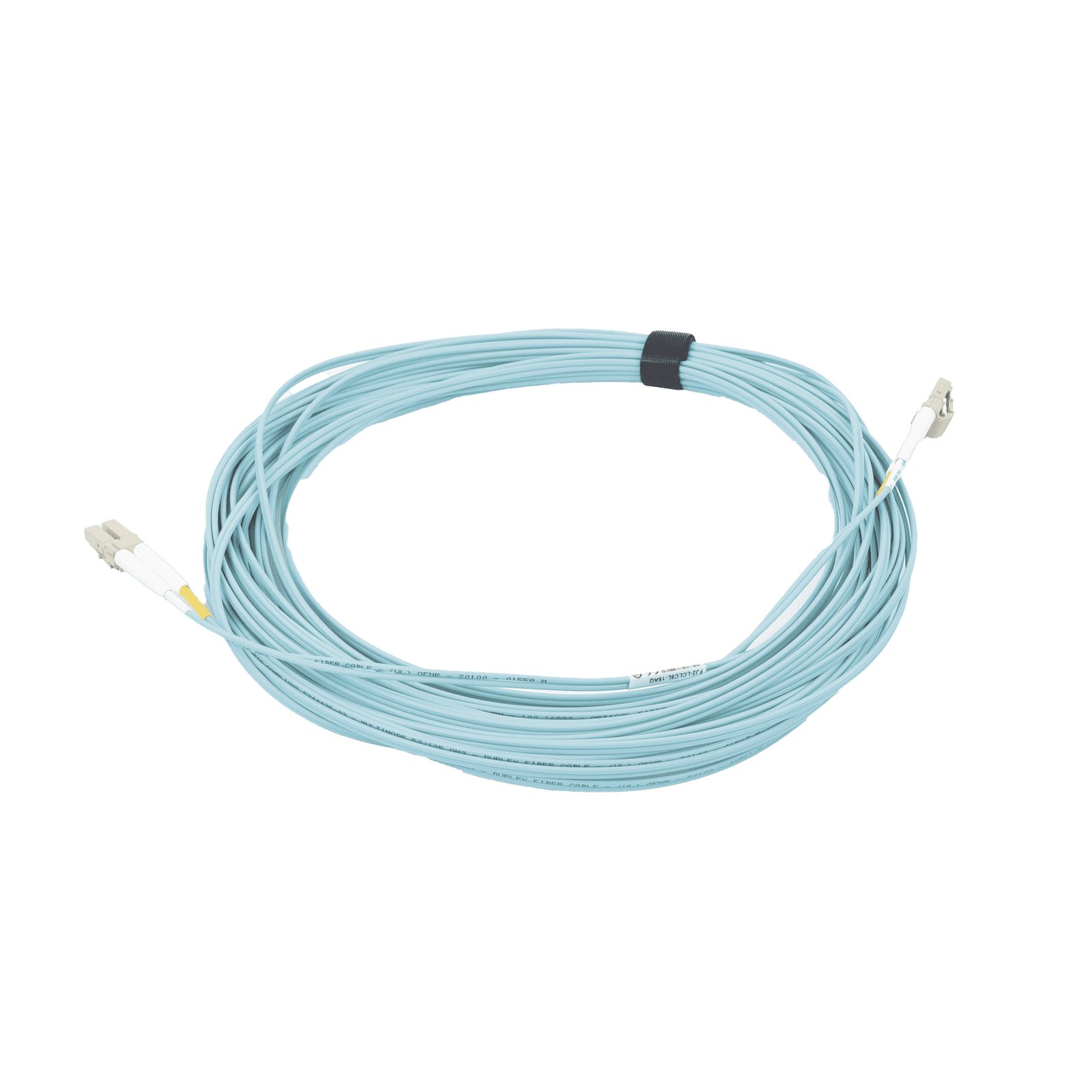 Jumper de Fibra Óptica Multimodo 50/125 XGLO OM3, LC-LC Duplex, OFNR, Color Aqua, 15 Metros FJ2-LCLC5L-15AQ - SIEMON