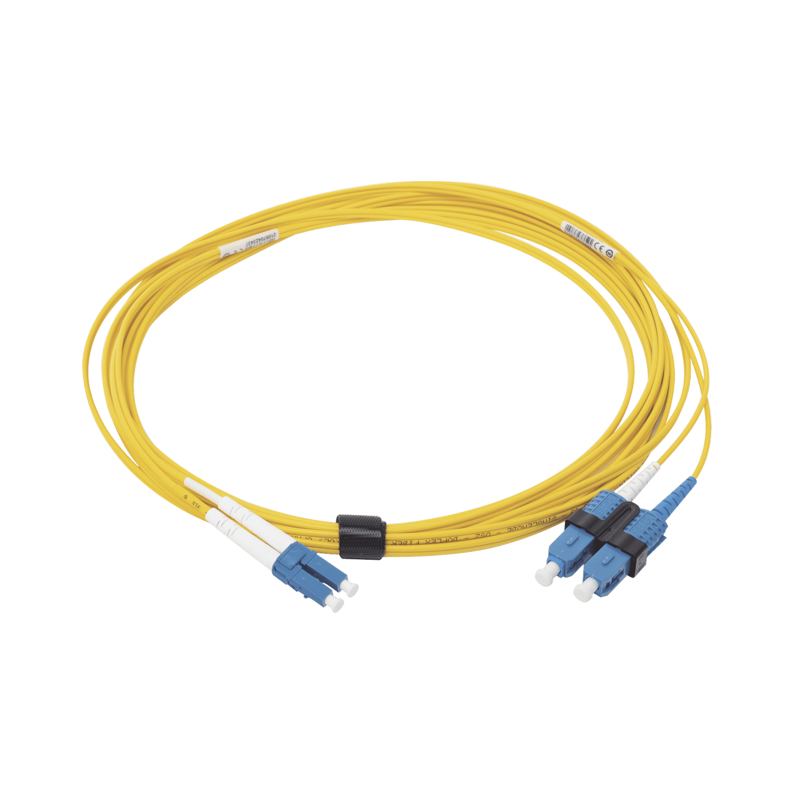 Jumper de Fibra Óptica Monomodo (OS2), XGLO, LC/UPC-SC/UPC Duplex, OFNR, Color Amarillo, 5 Metros FJ2-LCUSCUL-05 - SIEMON