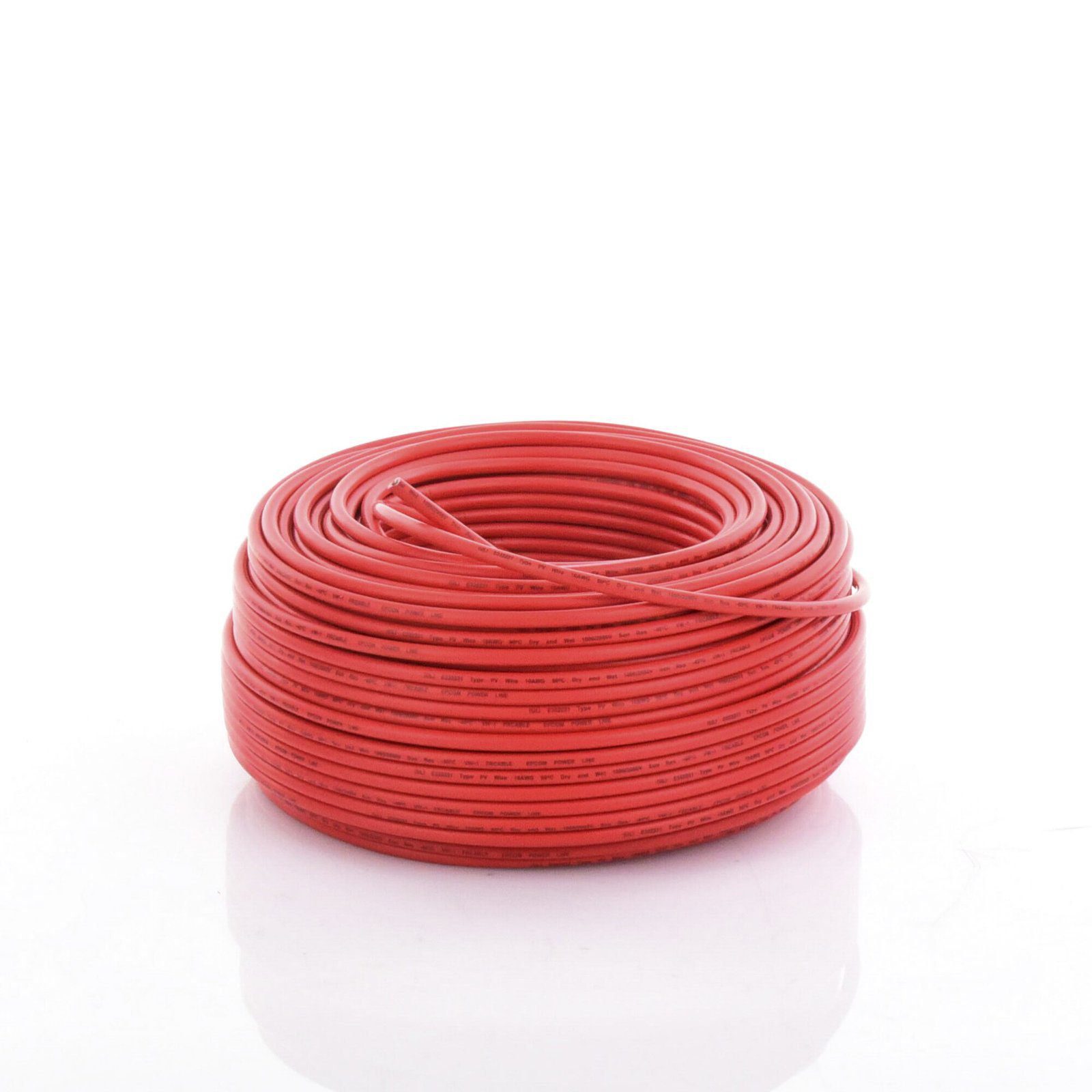 Bobina de 100 metros / Cable fotovoltaico / Rojo / Recubrimiento XLPE / 4mm² / 12 AWG / Hasta 1,800 Vcc FJ69/100 - VIAKON