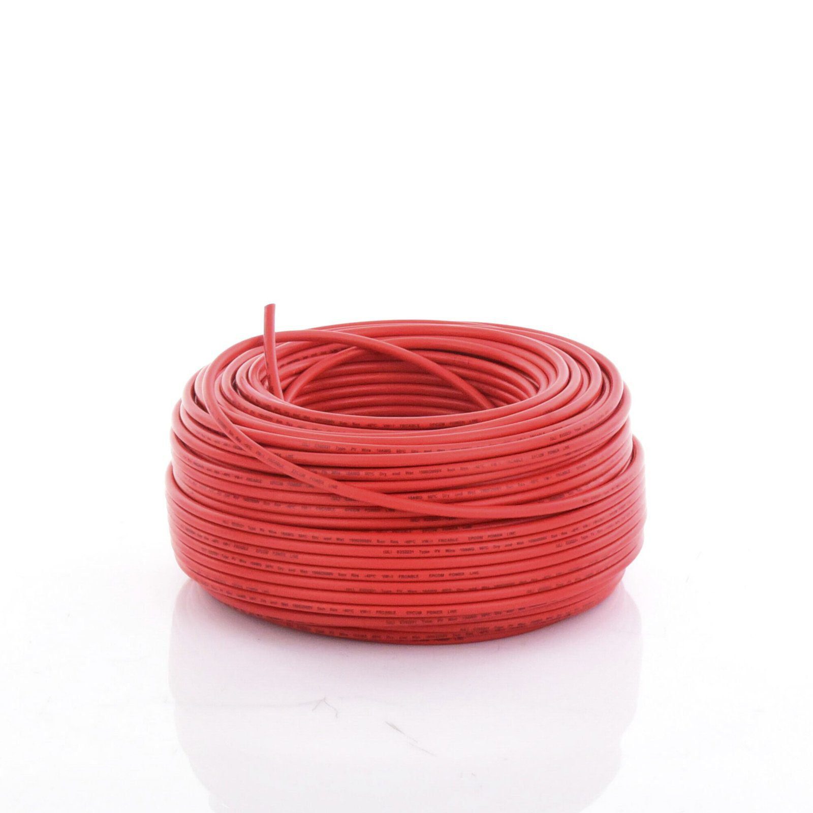 Bobina de 100 metros / Cable fotovoltaico / Rojo / Recubrimiento XLPE / 4mm² / 12 AWG / Hasta 1,800 Vcc FJ69/100 - VIAKON