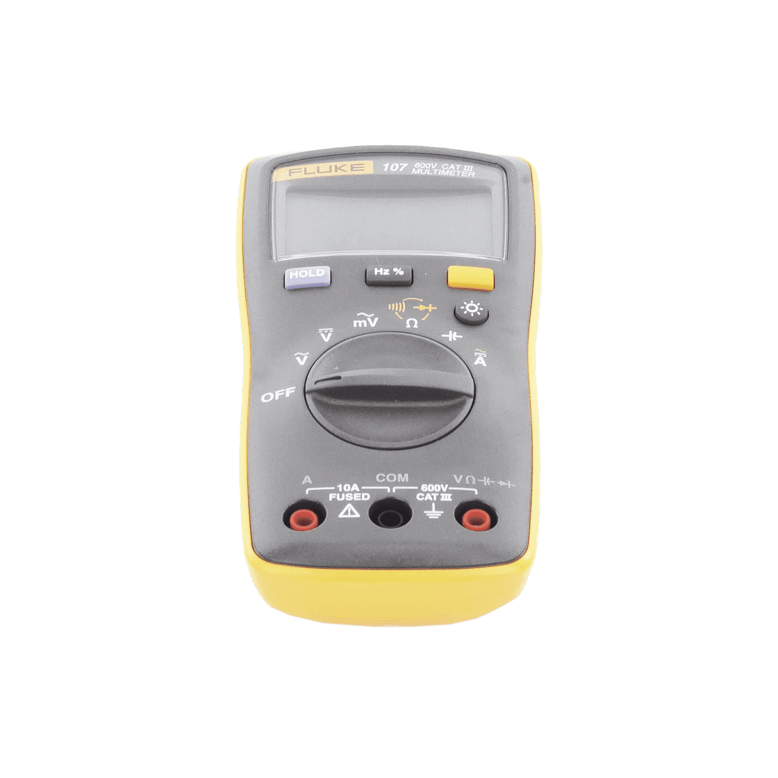 Multímetro Digital de Tamaño Compacto, Para Medición de Corriente y Tensión, Uso con Voltaje Máximo de 600 V, Pantalla LED Retroiluminada FLUKE-107ESP - FLUKE