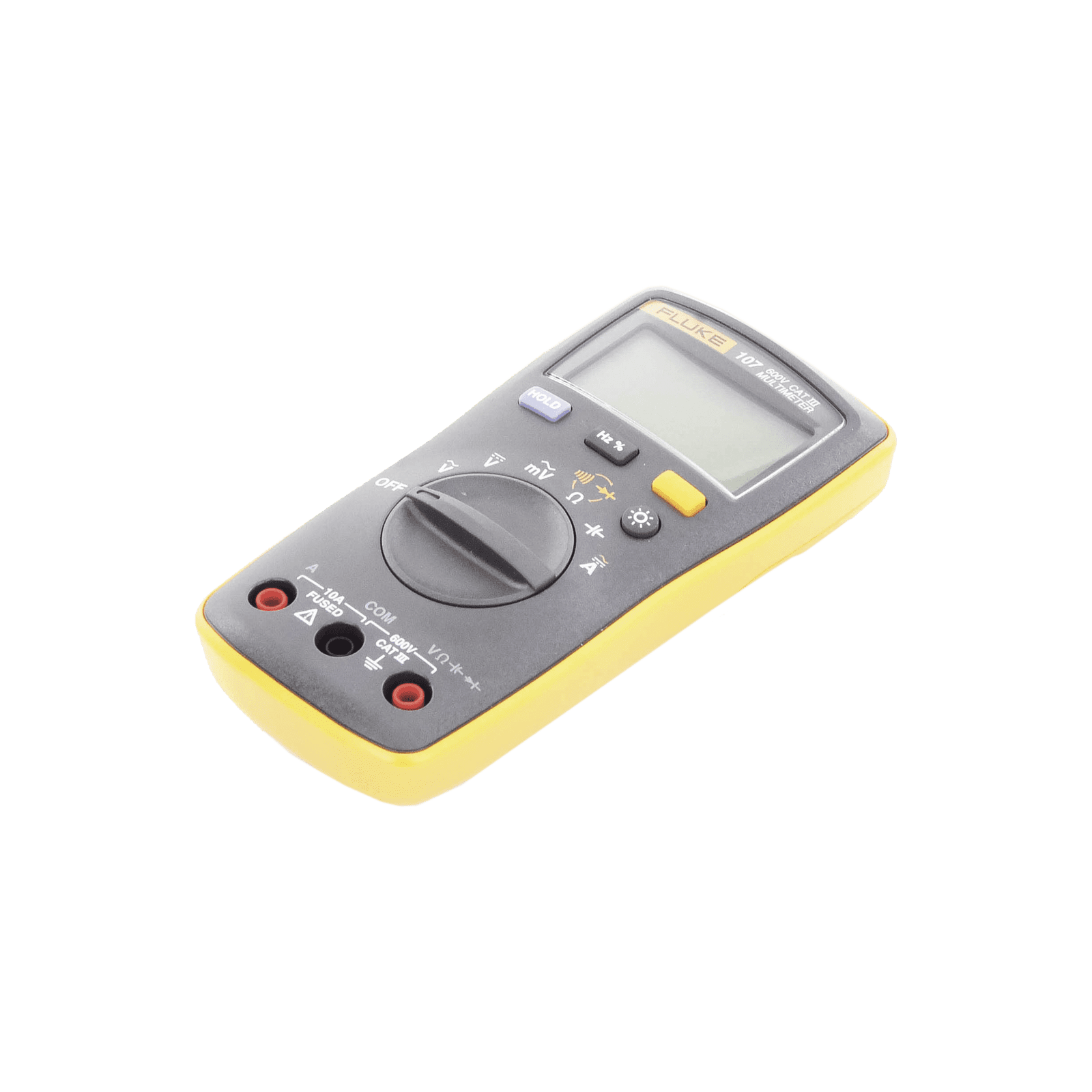 Multímetro Digital de Tamaño Compacto, Para Medición de Corriente y Tensión, Uso con Voltaje Máximo de 600 V, Pantalla LED Retroiluminada FLUKE-107ESP - FLUKE