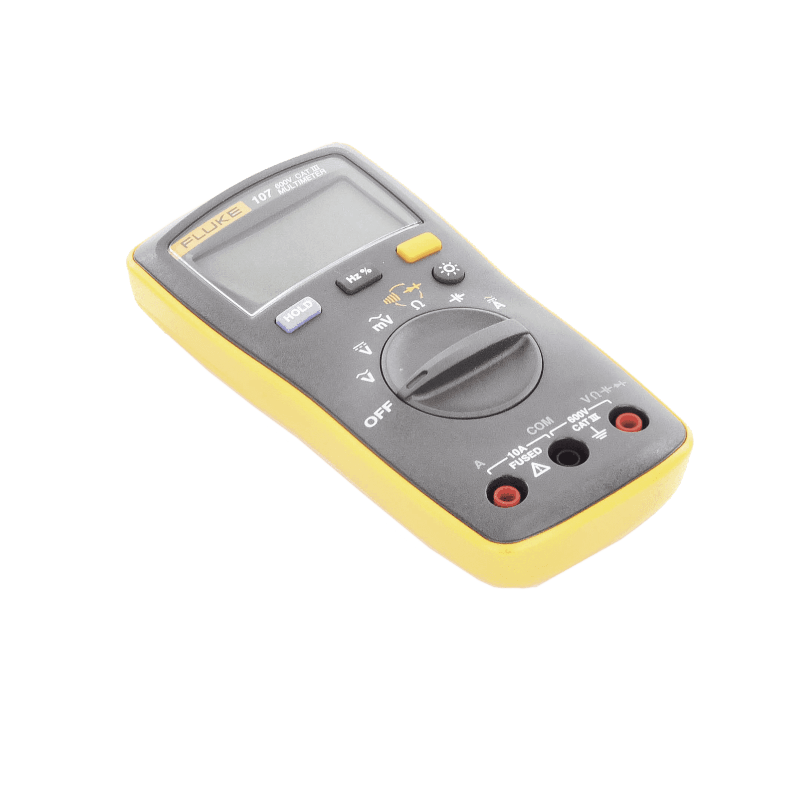 Multímetro Digital de Tamaño Compacto, Para Medición de Corriente y Tensión, Uso con Voltaje Máximo de 600 V, Pantalla LED Retroiluminada FLUKE-107ESP - FLUKE