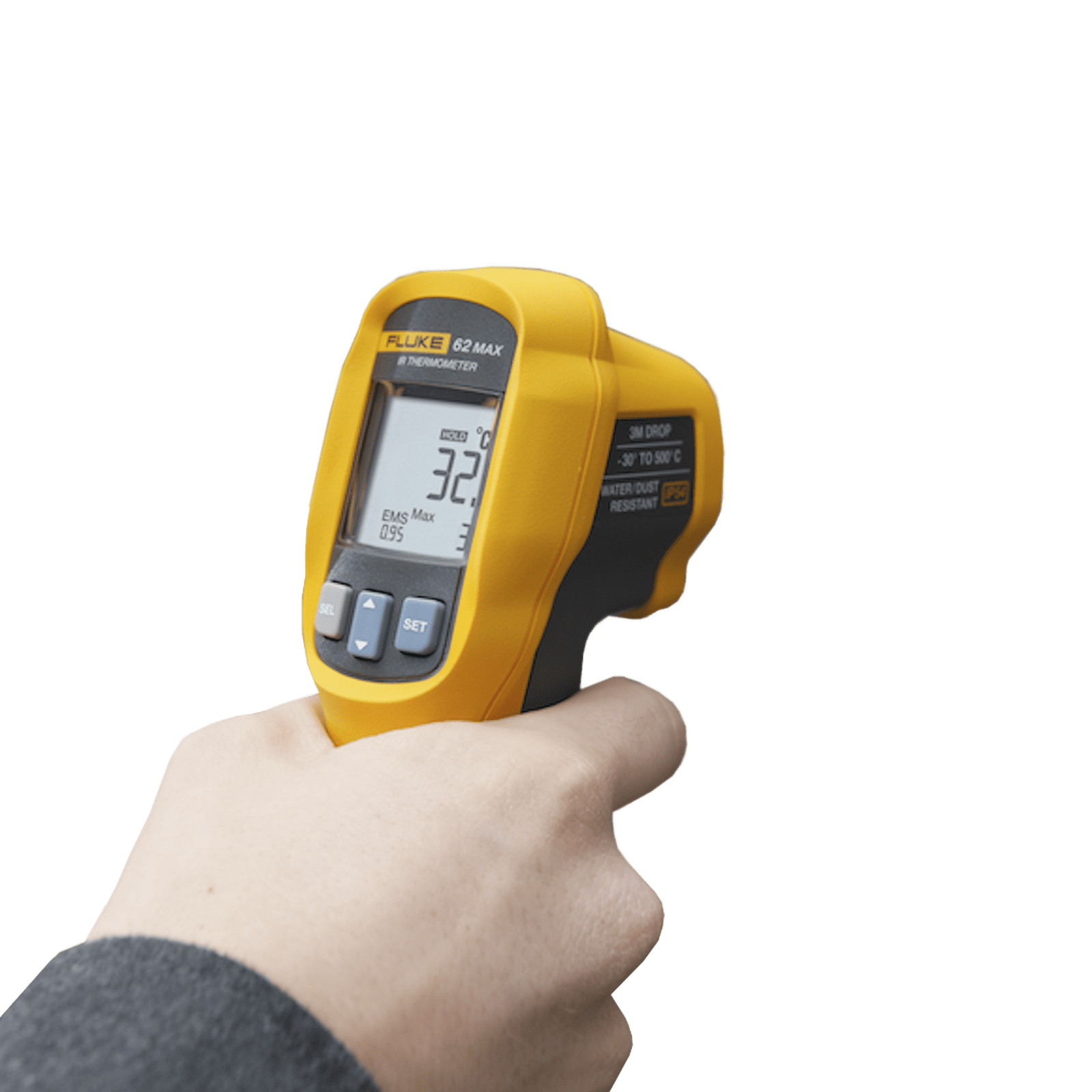 Termómetro IR Para Medición de Temperatura de -30ºC a 500ºC, Con Precisión +-1.0%, y Clasificación IP54 de Resistencia al Agua y Polvo FLUKE-62MAXESPR - FLUKE