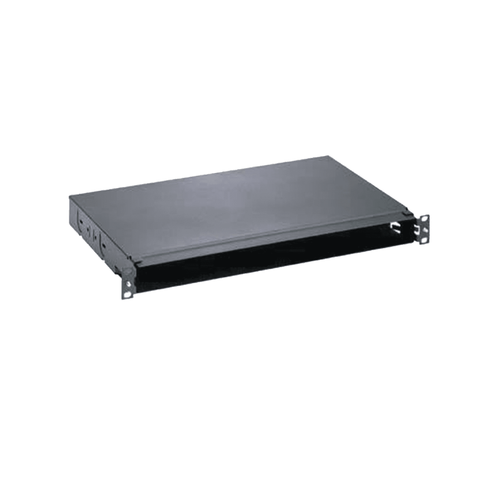 Panel de Distribución de Fibra Óptica, Acepta 4 Casetes QuickNet o Placas FAP/FMP con Panel CFAPPBL1 (No Incluido), Bandeja Fija, Hasta 96 Fibras, Color Negro, 1UR FMT1 - PANDUIT