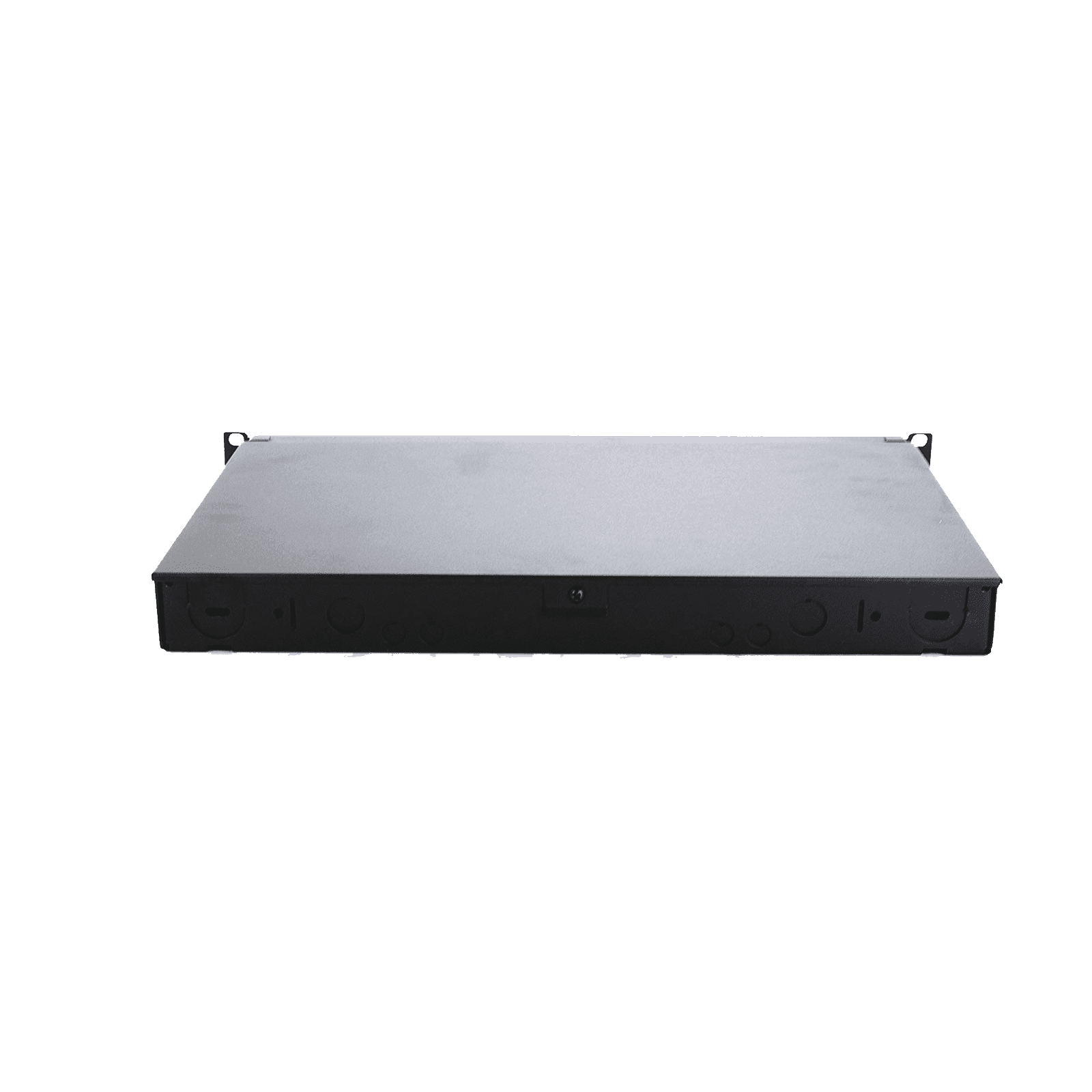 Panel de Distribución de Fibra Óptica, Acepta 4 Casetes QuickNet o Placas FAP/FMP con Panel CFAPPBL1 (No Incluido), Bandeja Fija, Hasta 96 Fibras, Color Negro, 1UR FMT1 - PANDUIT