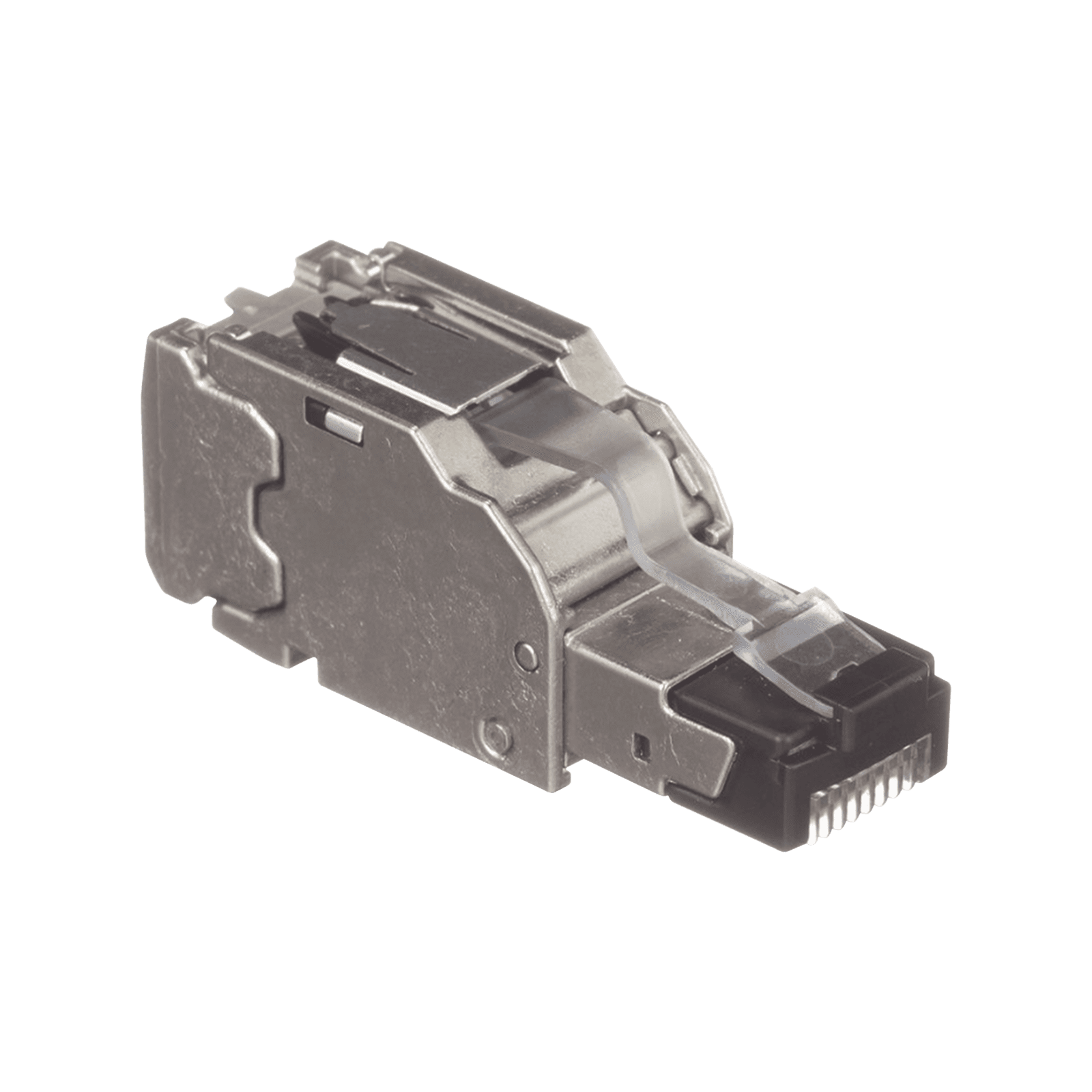 Plug RJ45 Blindado, Instalación Recta, Terminación en Campo Certificable, Compatible con Cat5e, Cat6 y Cat6A, Color Plata, Paquete de 10 Piezas FPS6X88MTG-X - PANDUIT
