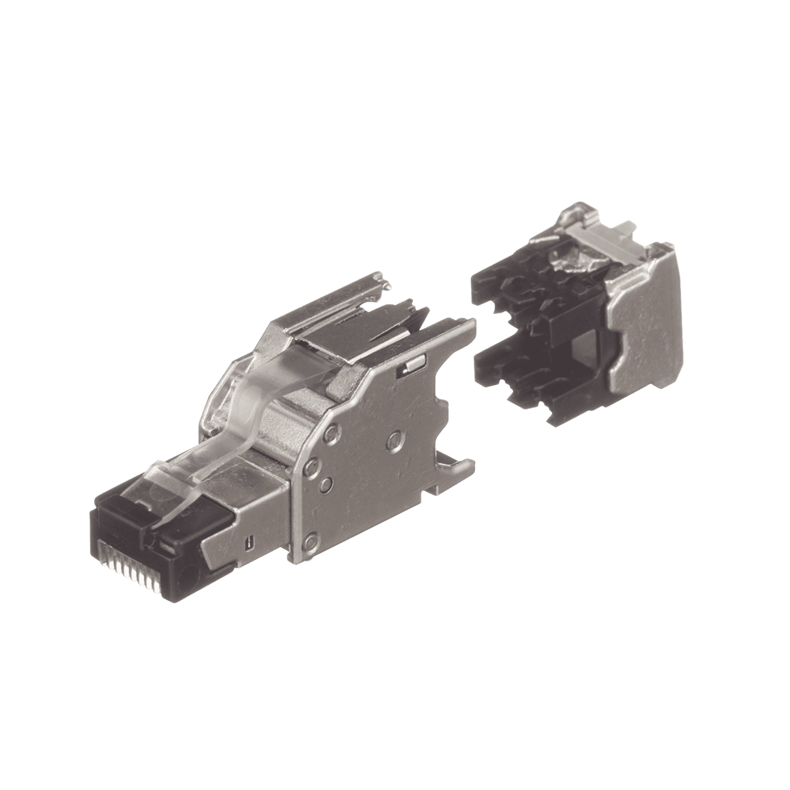 Plug RJ45 Blindado, Instalación Recta, Terminación en Campo Certificable, Compatible con Cat5e, Cat6 y Cat6A, Color Plata, Paquete de 10 Piezas FPS6X88MTG-X - PANDUIT