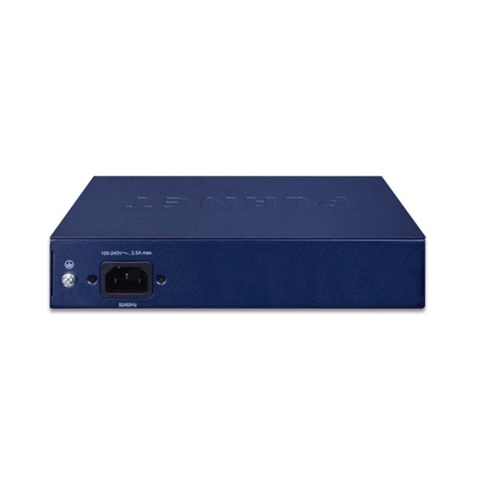 Switch No Administrable de Escritorio y Rack, 8 Puertos Fast Ethernet con PoE 802.3af/at, 2 Puertos Uplink, Hasta 250 m en Modo Extendido FSD-1008HP - PLANET