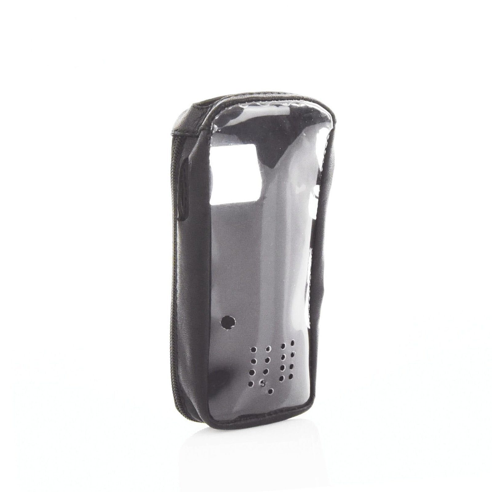 Funda de Piel Reforzada, con Frente Transparente para Serie Satelital IC-SAT100. FSMIC-SAT - SYSCOM