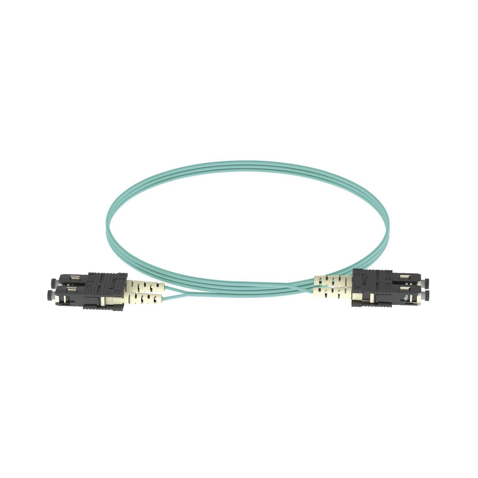 Jumper de Fibra Optica Multimodo 50/125 OM3, SC-SC Duplex, OFNR (Riser), Color Aqua, 2 Metros FX23RSNSNSNM002 - PANDUIT