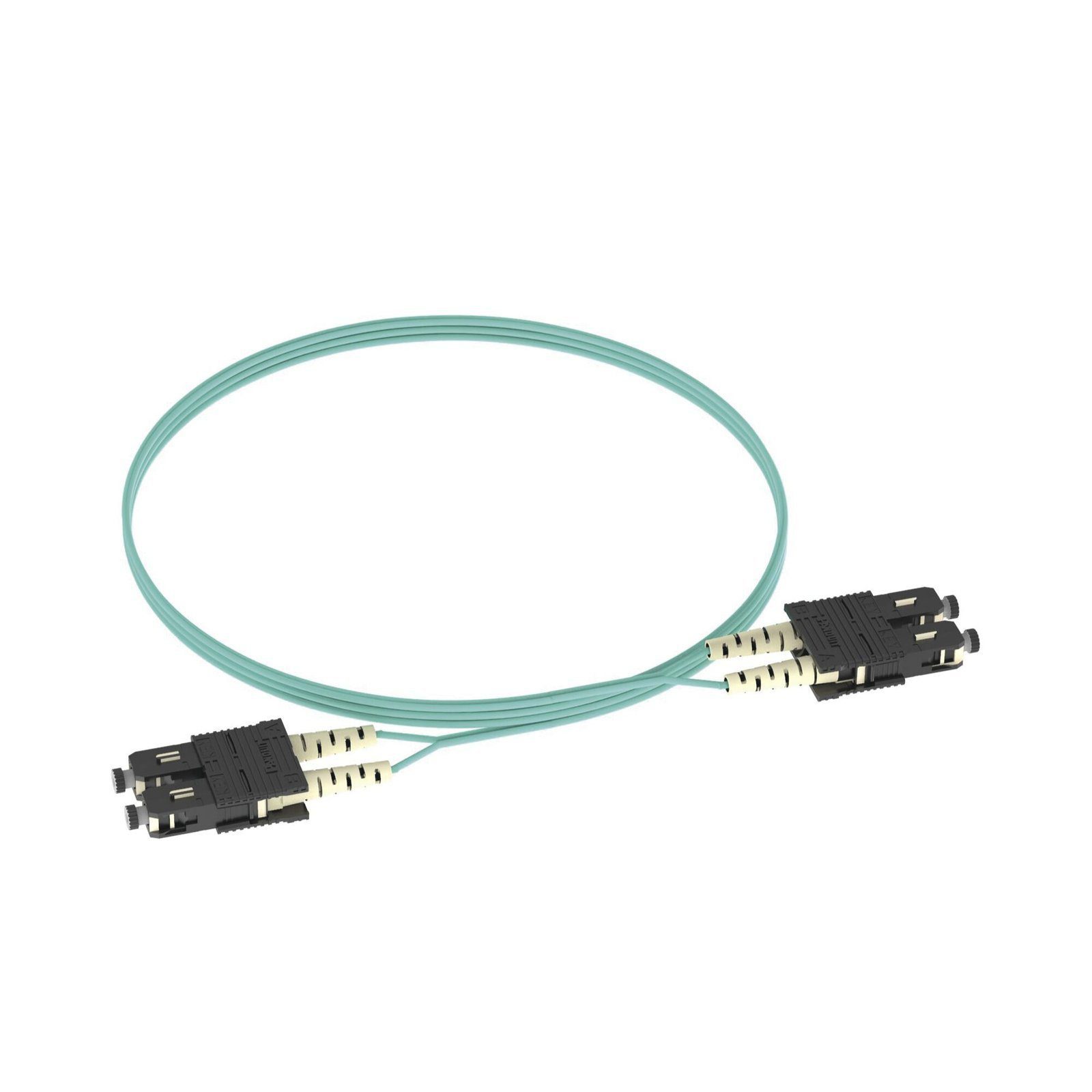 Jumper de Fibra Optica Multimodo 50/125 OM3, SC-SC Duplex, OFNR (Riser), Color Aqua, 2 Metros FX23RSNSNSNM002 - PANDUIT