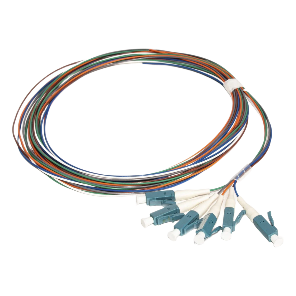 Kit de 6 Pigtails con Conector LC, Multimodo 50/125 OM4, 900um, de 1 Metro FZ6BN1NNNSZM001