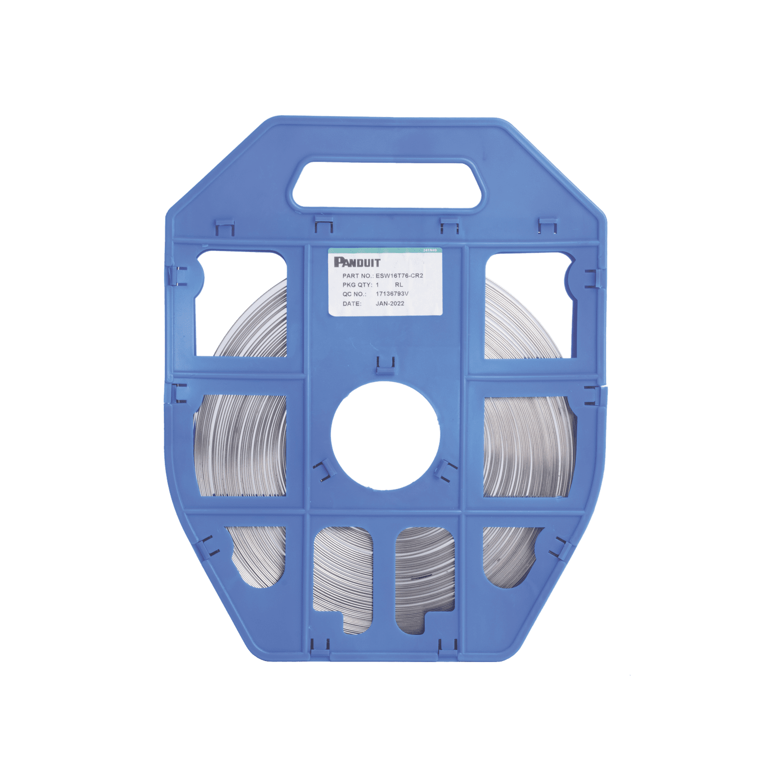 Fleje PanSteel™ de Acero Inoxidable 201, 16 mm de Ancho (5/8), 0.75 mm de Espesor, Rollo de 30.5 metros ESW16T76-CR2 - PANDUIT