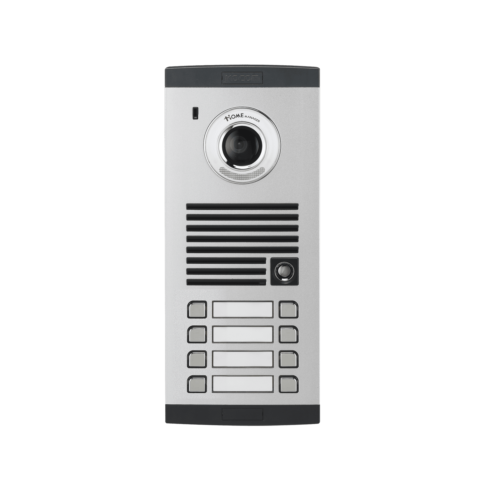 Frente de calle para 8 Apartamentos, compatible con monitores de 4 hilos, expandible a 20 o 32 deptos. KVL-C308I - KOCOM